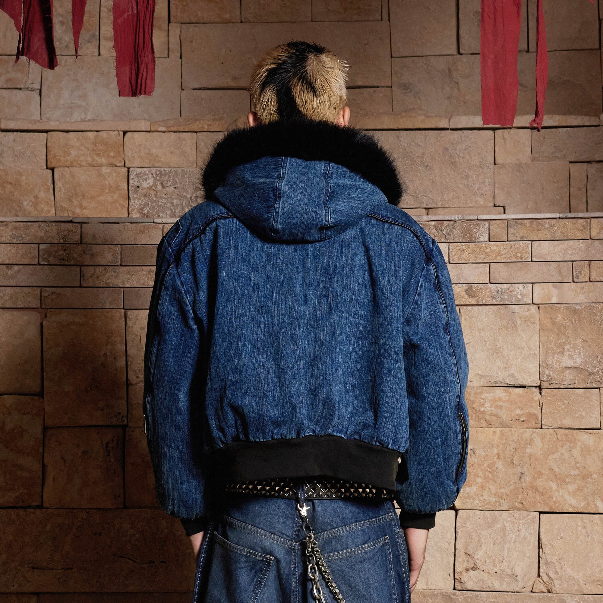 DND4DES Royal Fur-Collared Denim Jacket