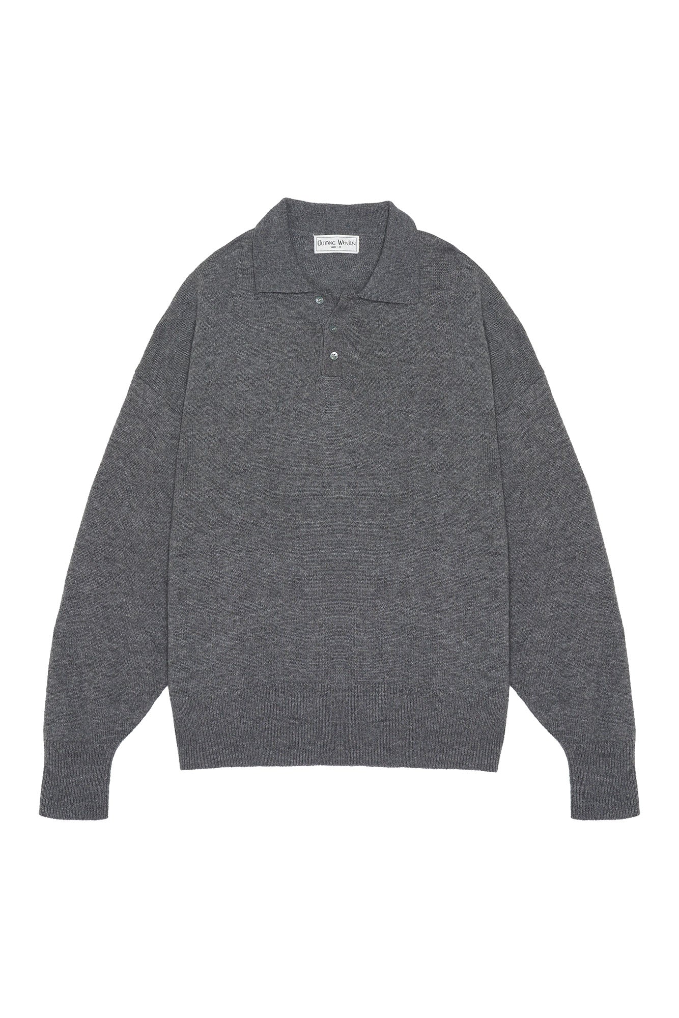 OUYANG WENJUN Classic Cashmere Polo Sweater