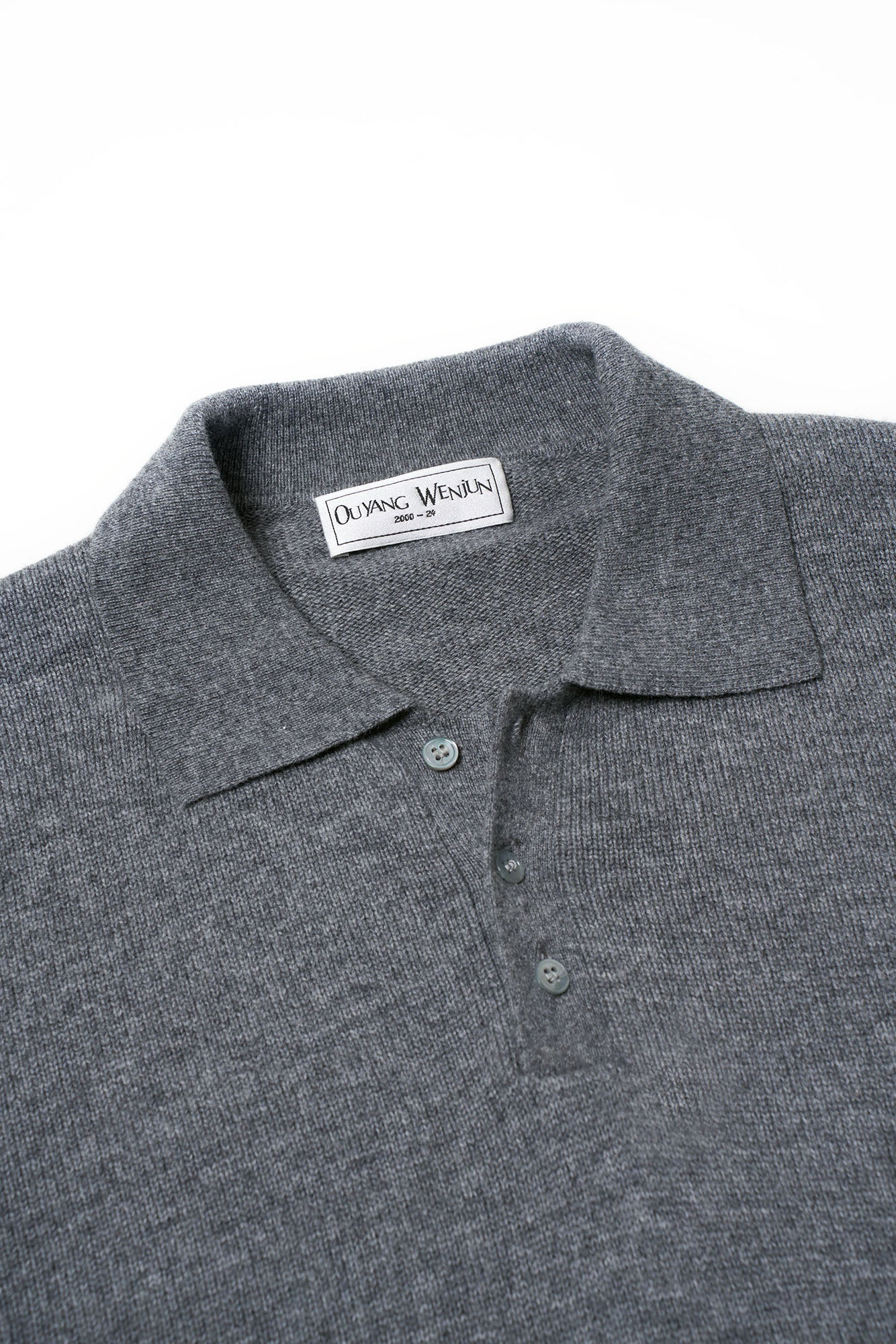 OUYANG WENJUN Classic Cashmere Polo Sweater