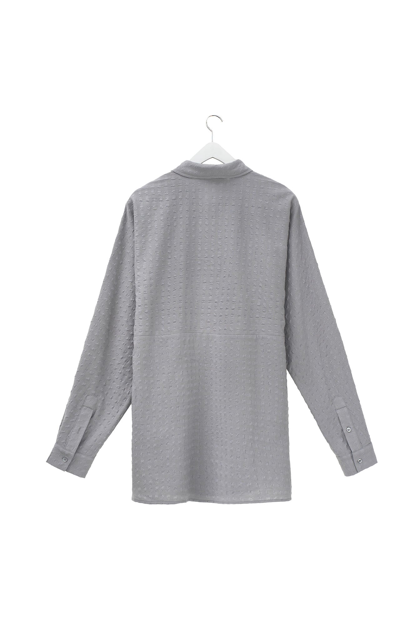 OUYANG WENJUN Drip Heart Embroidered Seersucker Shirt