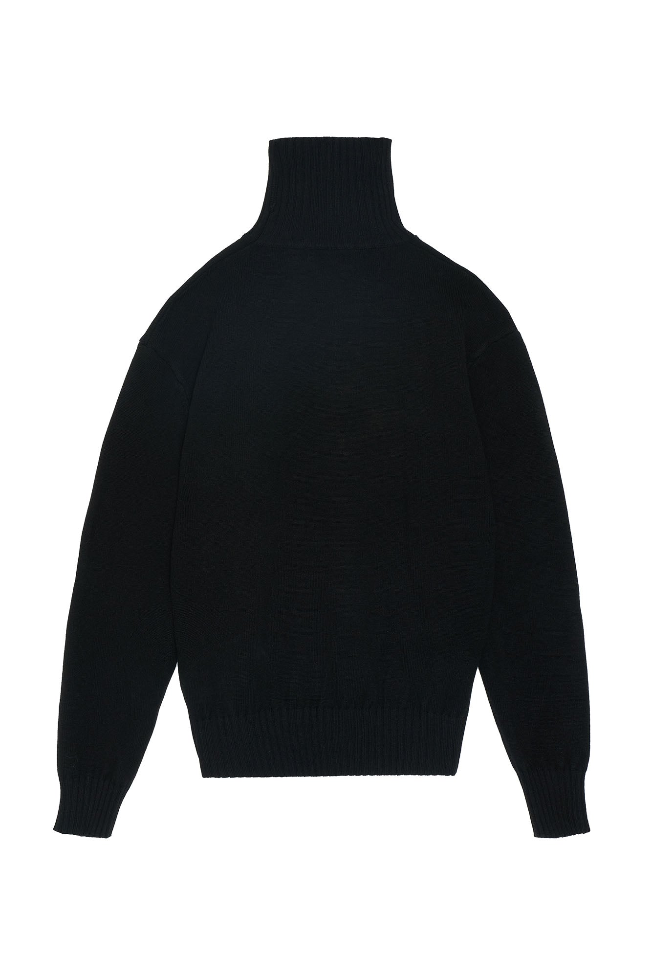 OUYANG WENJUN Contrast Spade Jacquard Turtleneck Sweater