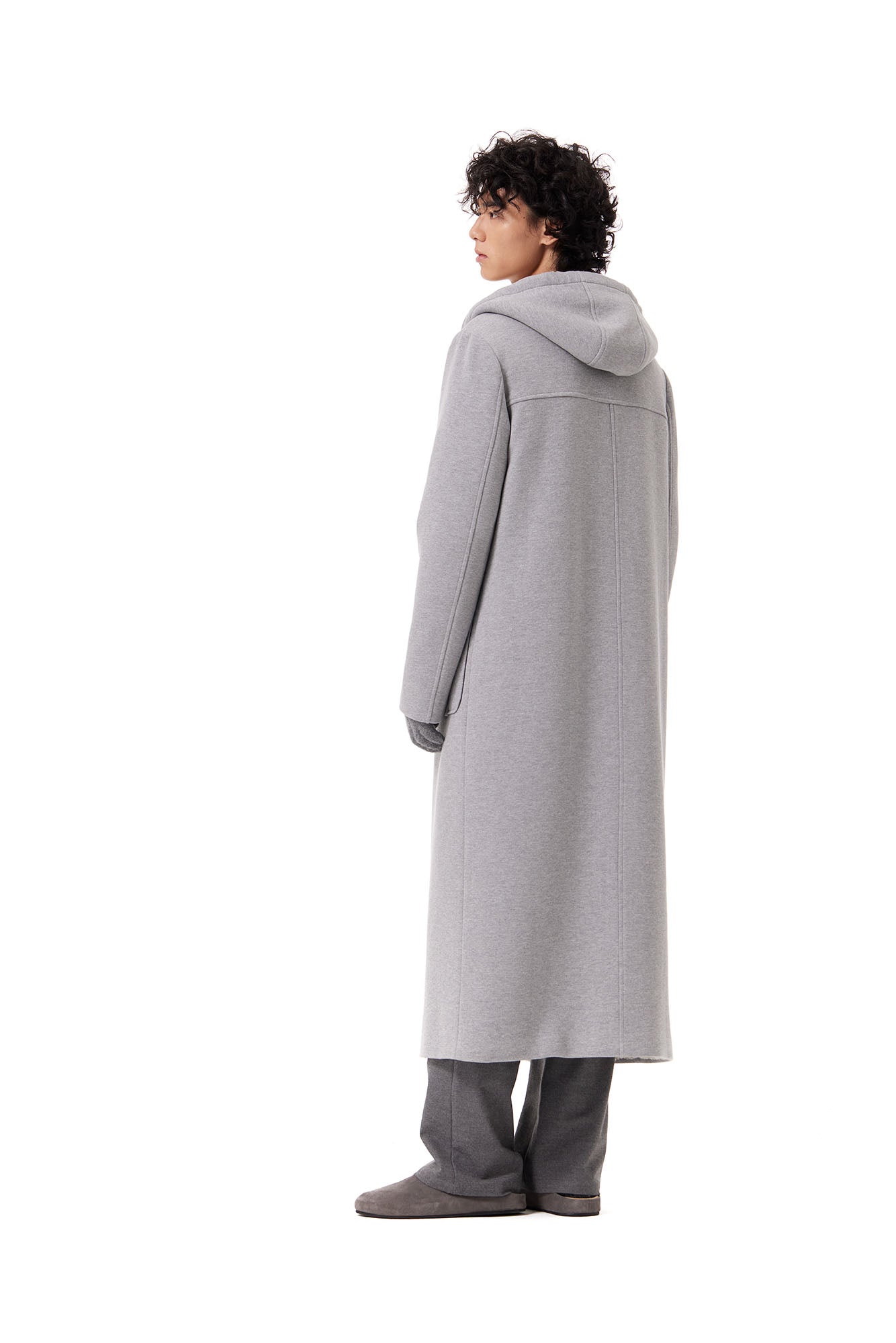 OUYANG WENJUN Essential Sherpa Hood Longline Coat
