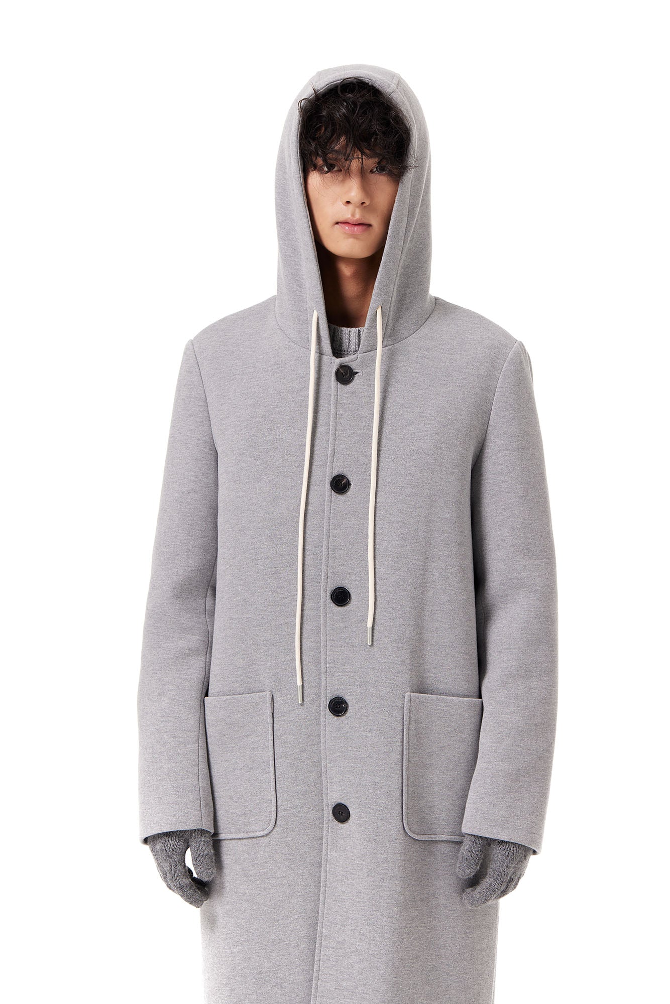 OUYANG WENJUN Essential Sherpa Hood Longline Coat