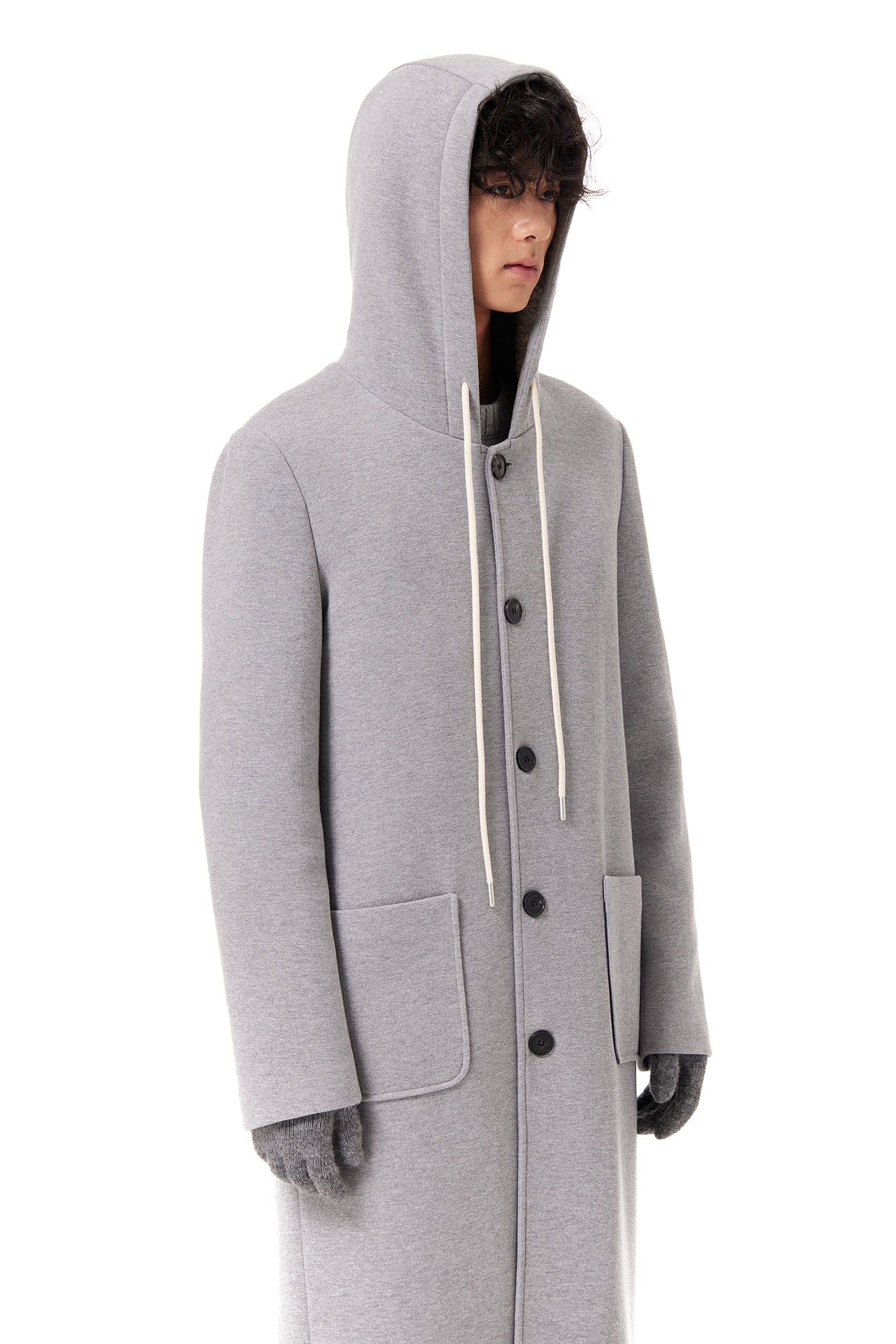 OUYANG WENJUN Essential Sherpa Hood Longline Coat