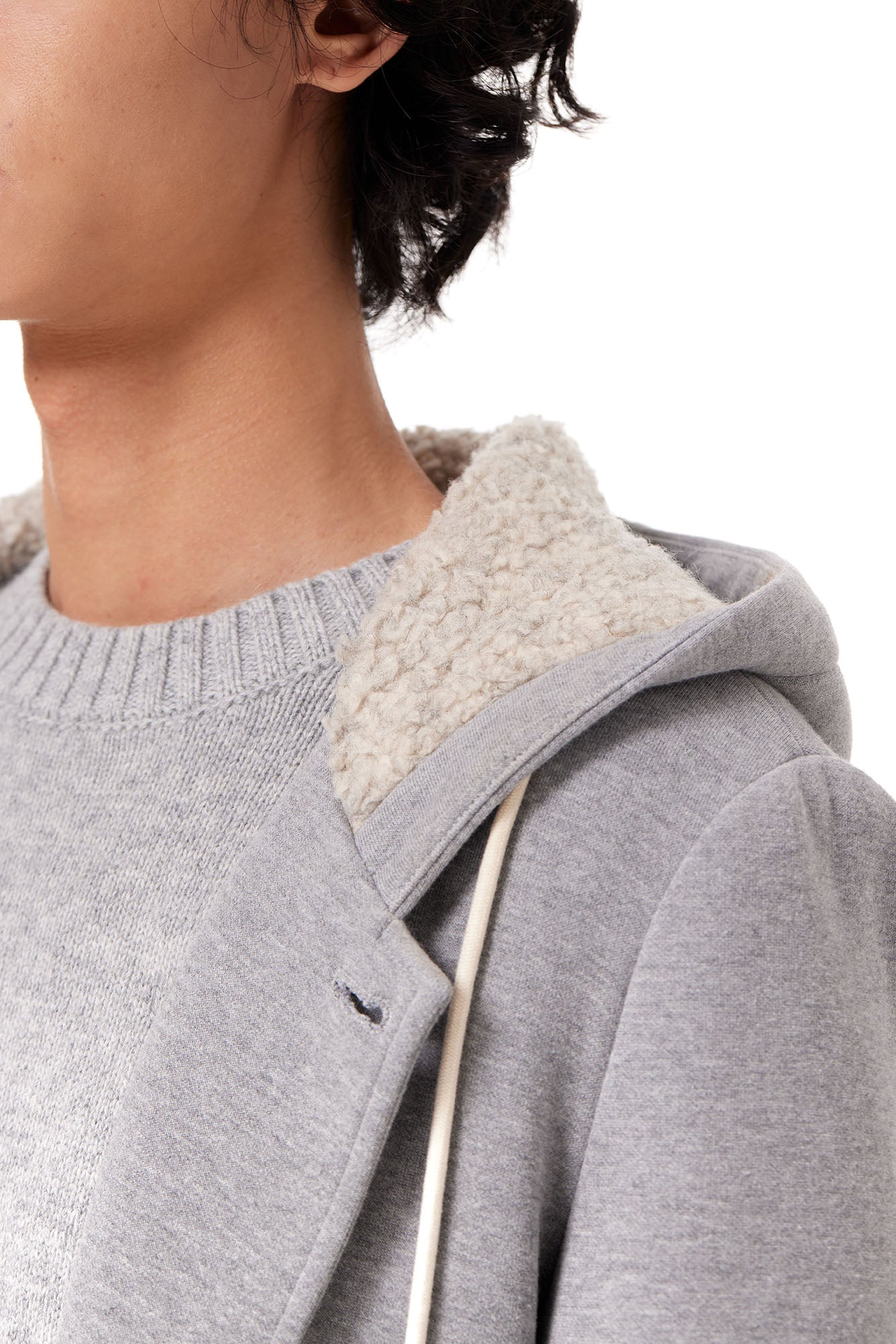 OUYANG WENJUN Essential Sherpa Hood Longline Coat