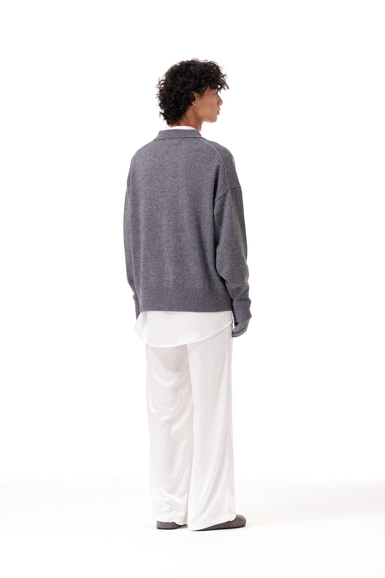 OUYANG WENJUN Classic Cashmere Polo Sweater