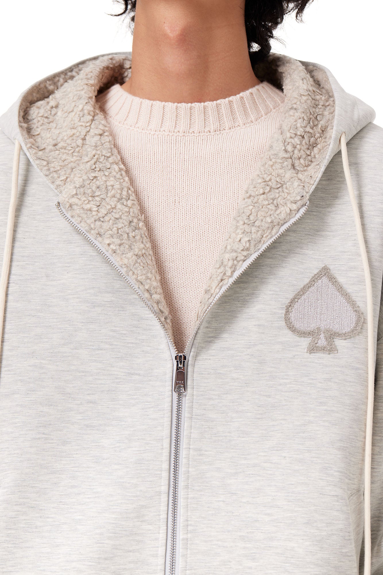 OUYANG WENJUN Sherpa-Lined Hooded Jacket