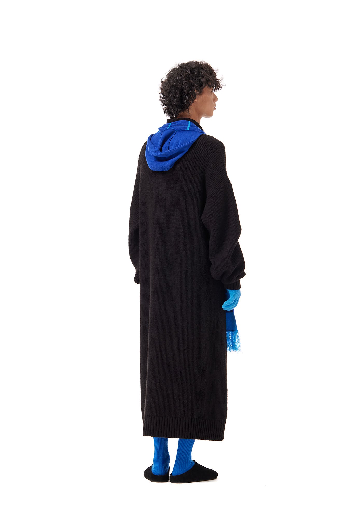 OUYANG WENJUN Half-Placket Knit Maxi Coat