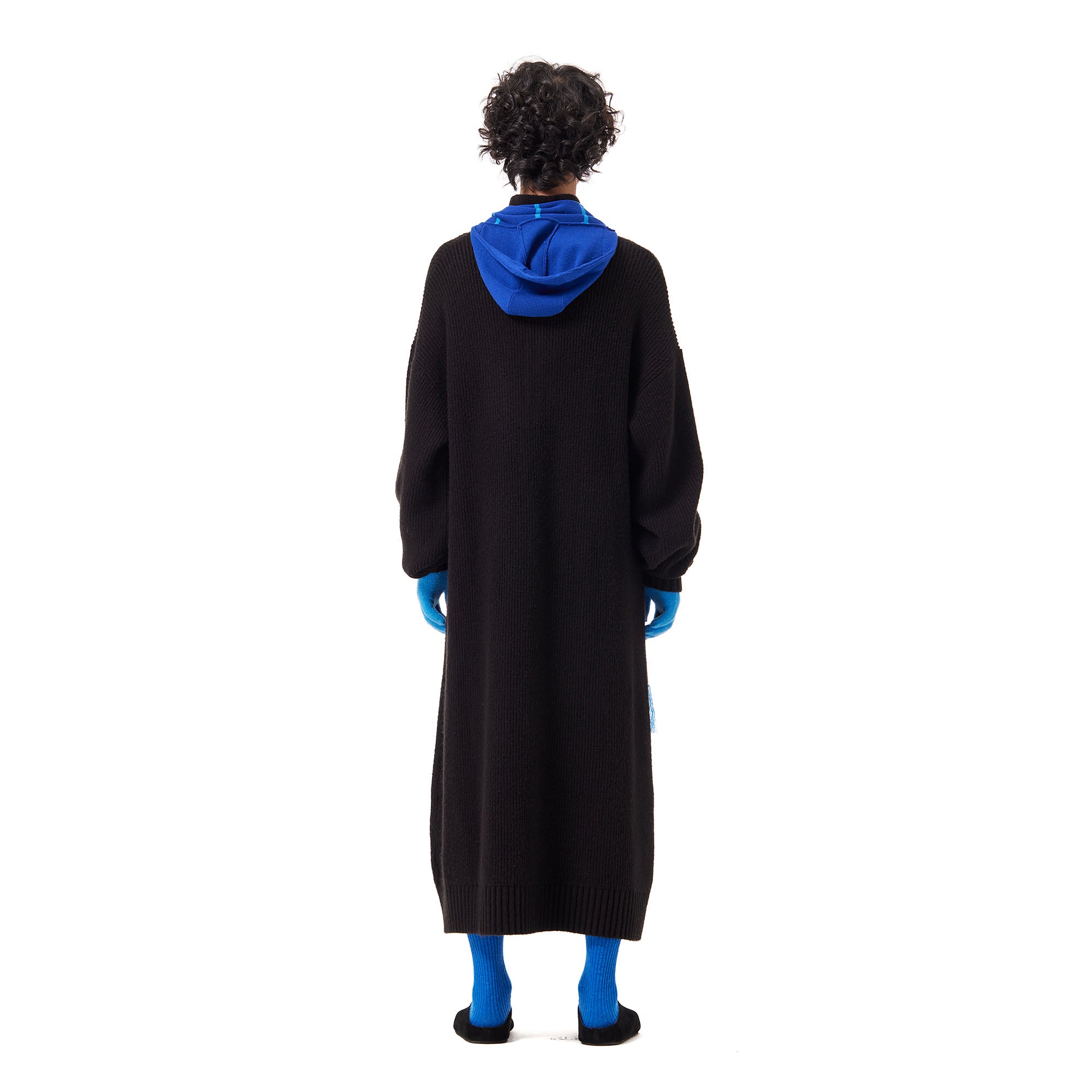 OUYANG WENJUN Half-Placket Knit Maxi Coat