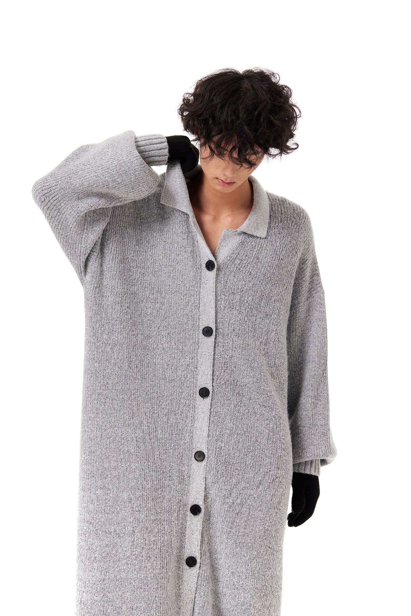 OUYANG WENJUN Oversized Knit Duster Cardigan