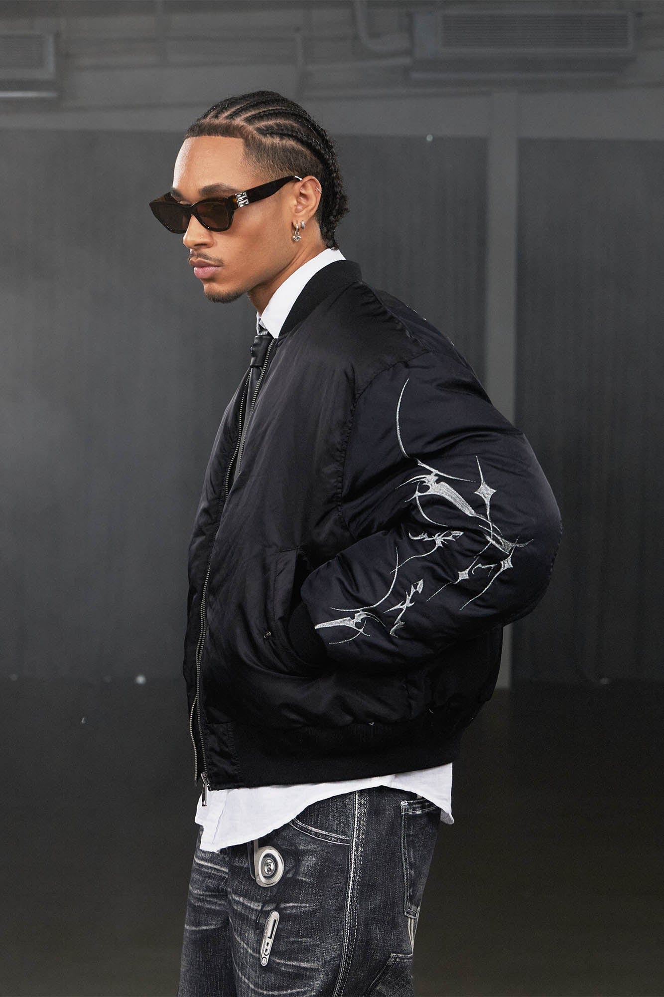 DND4DES Graffiti Embroidered MA1 Bomber Jacket