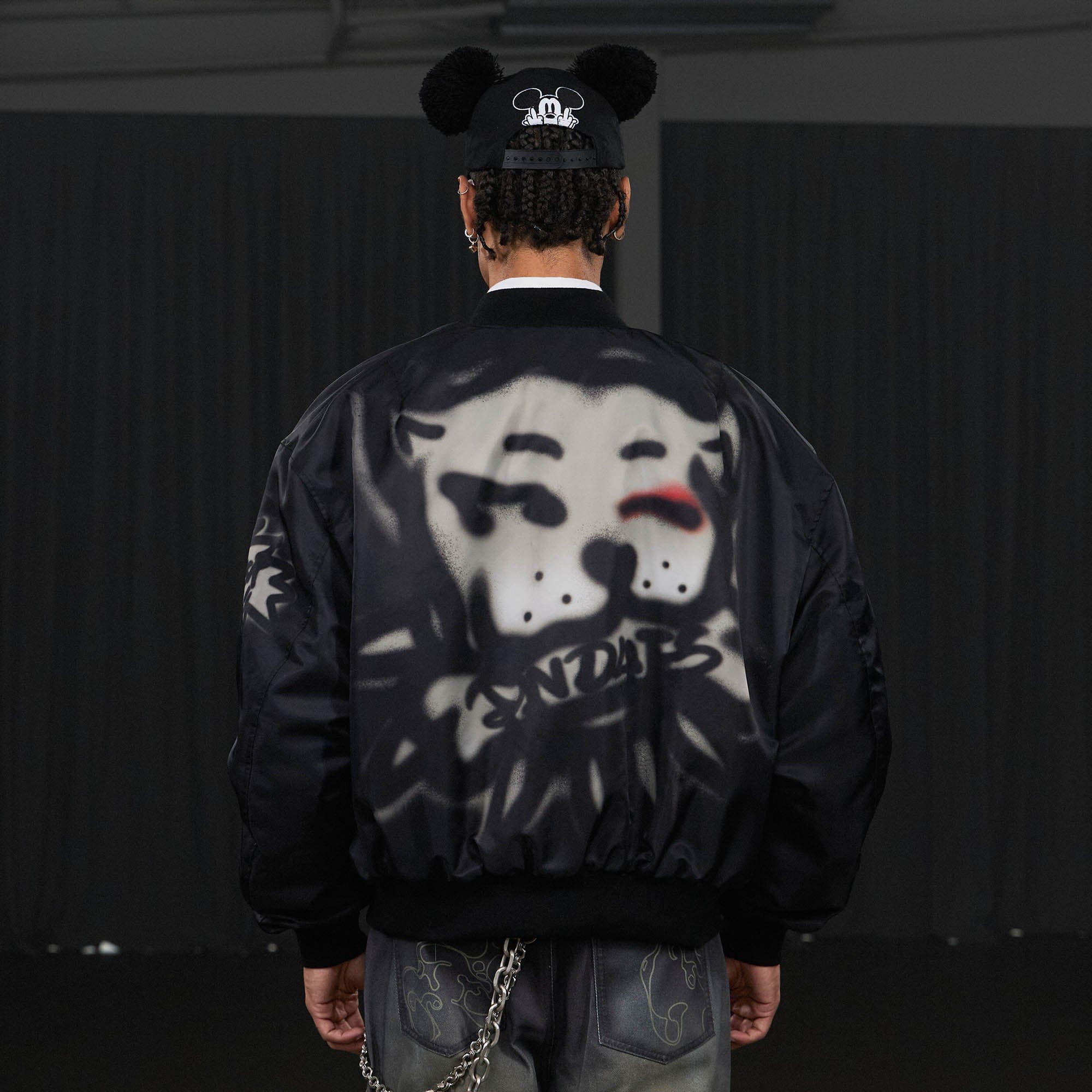 DND4DES Graffiti Bulldog MA1 Bomber Jacket