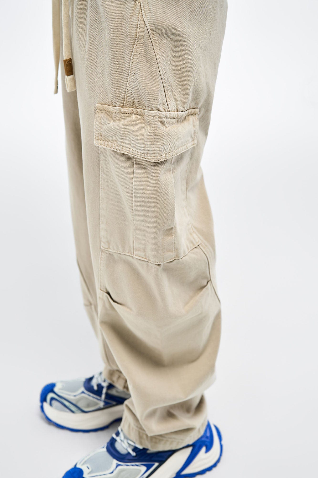 OVERLAPS Multi-Pocket Utility Curved Cargo Pants, premium urban and streetwear designers apparel on PROJECTISR.com, OVERLAPS