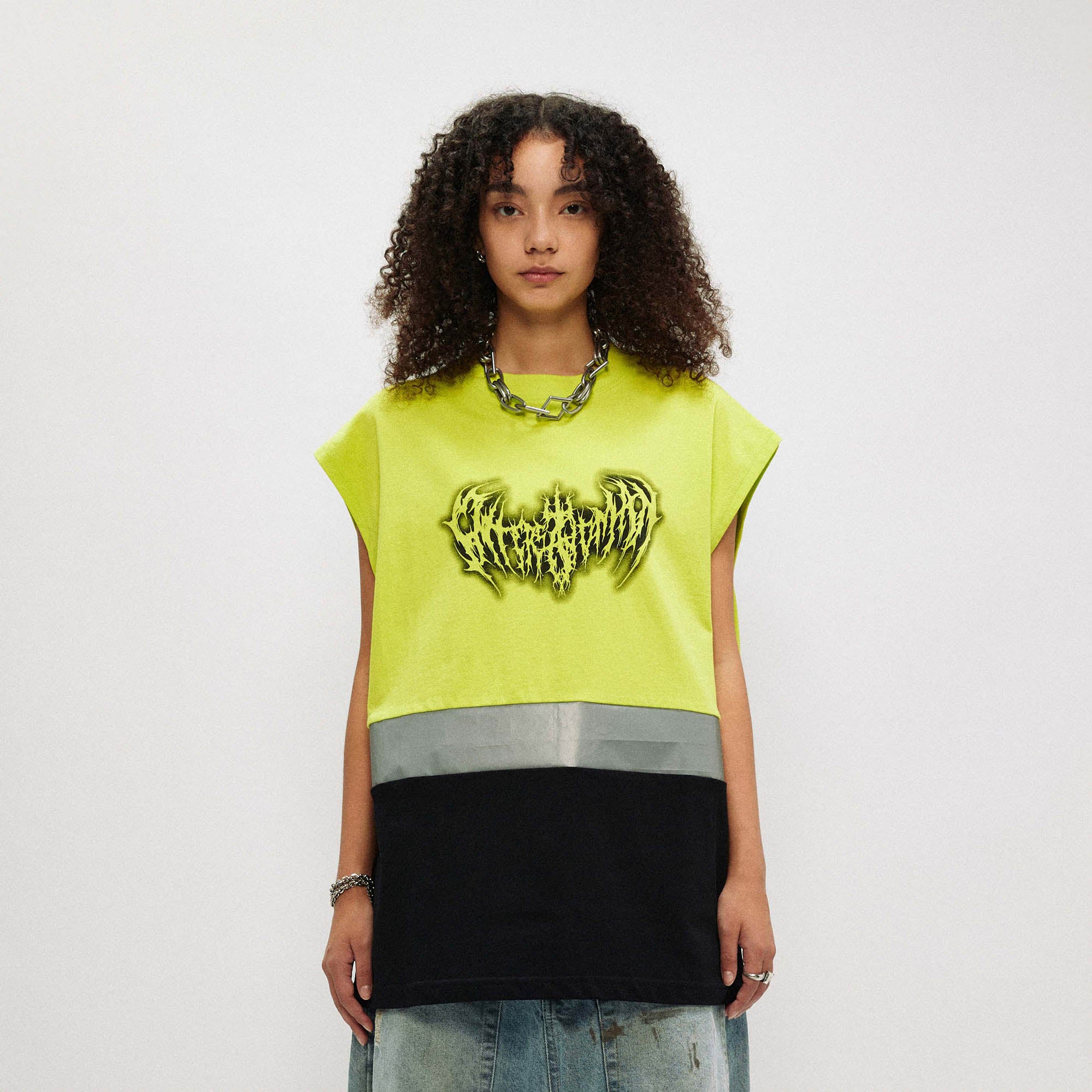 OVDY Reflective Spliced Tank Top