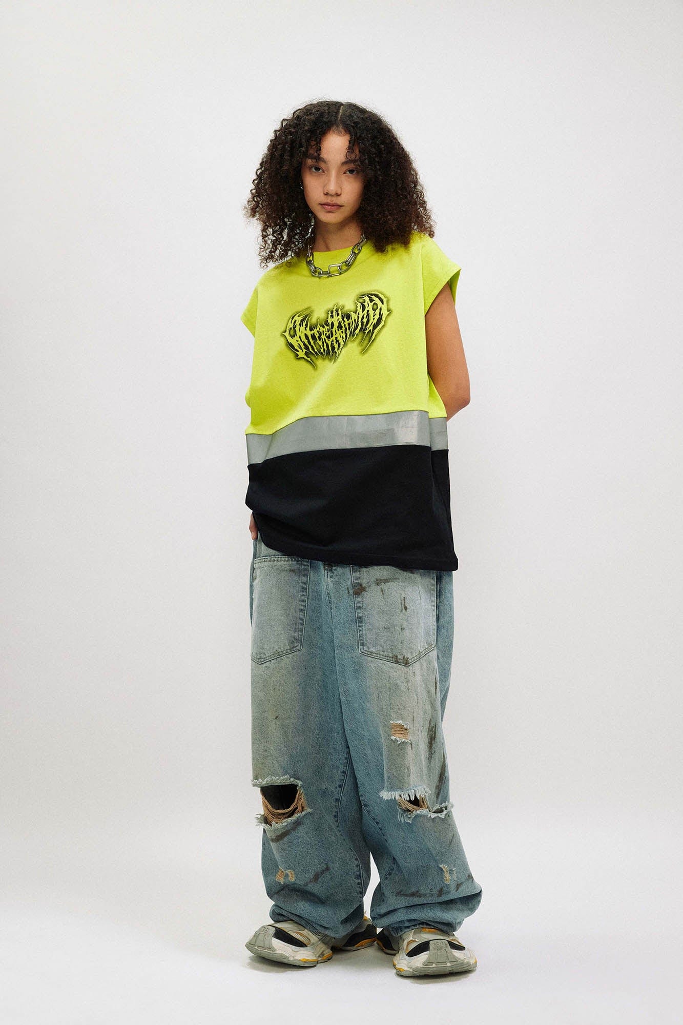 OVDY Reflective Spliced Tank Top