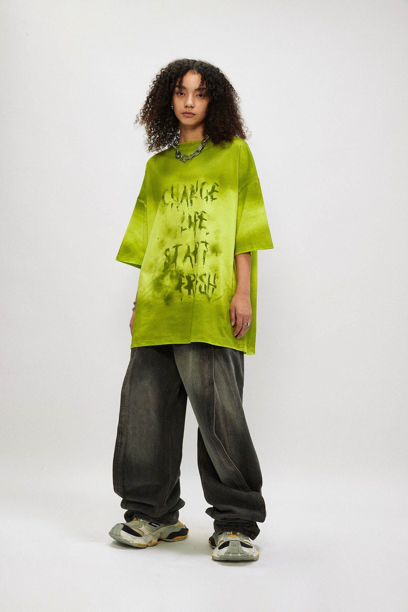 OVDY Graffiti Faded Oversized T-Shirt