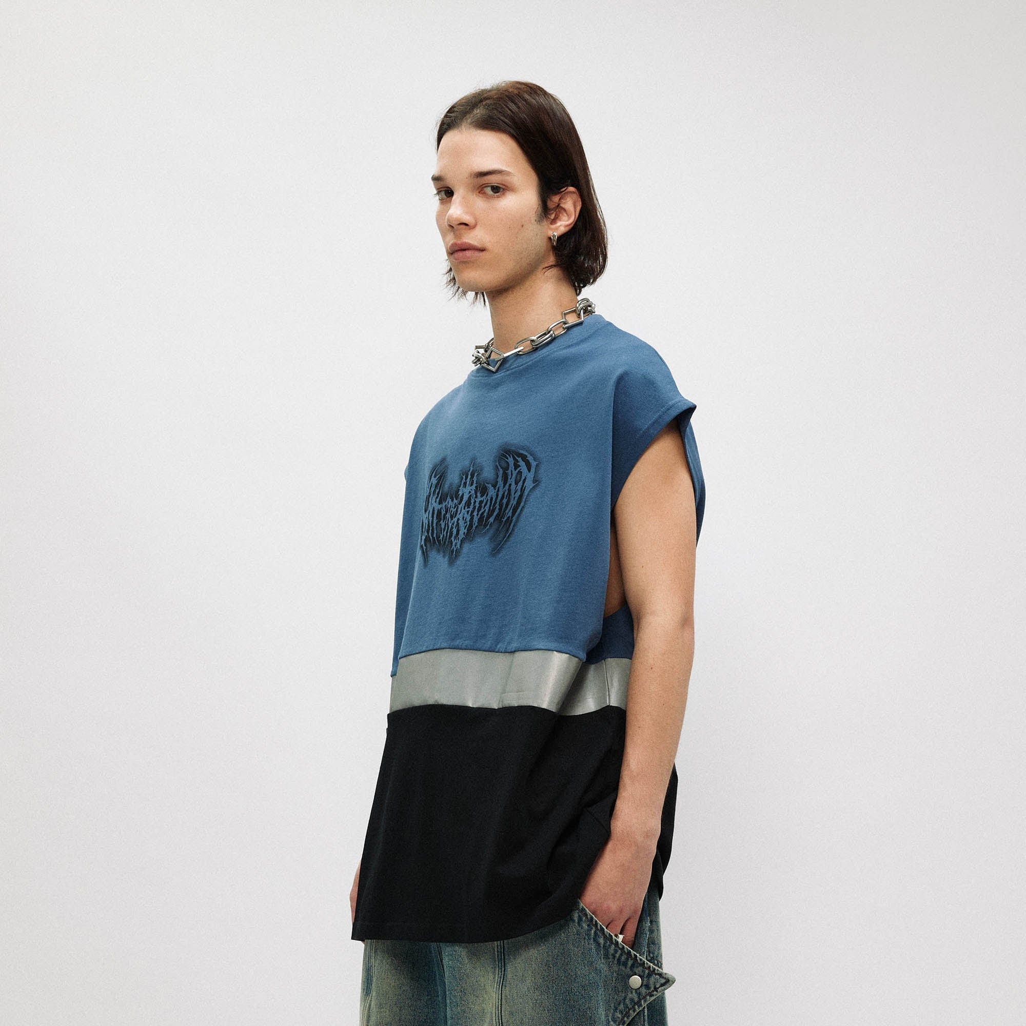 OVDY Reflective Spliced Tank Top