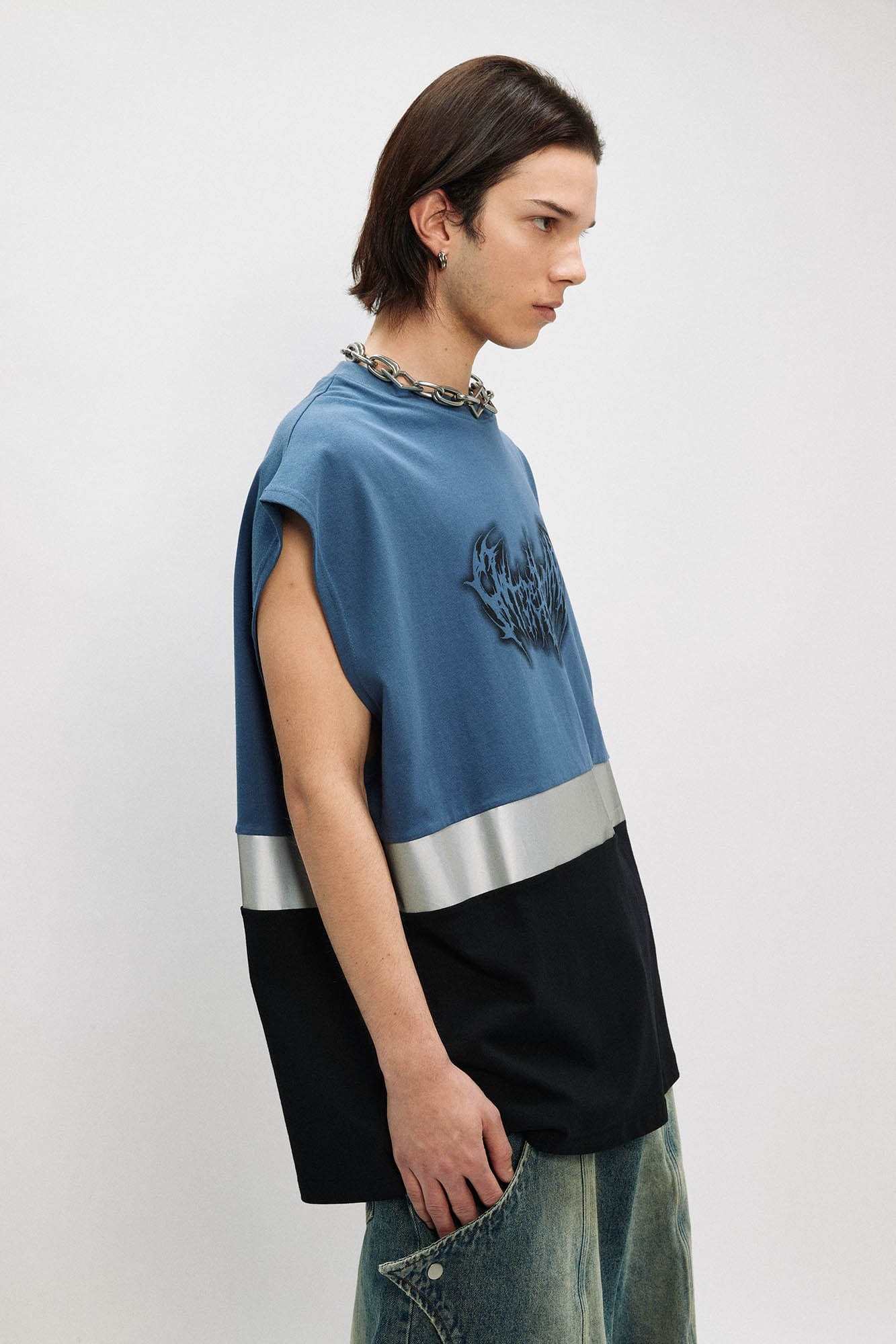 OVDY Reflective Spliced Tank Top