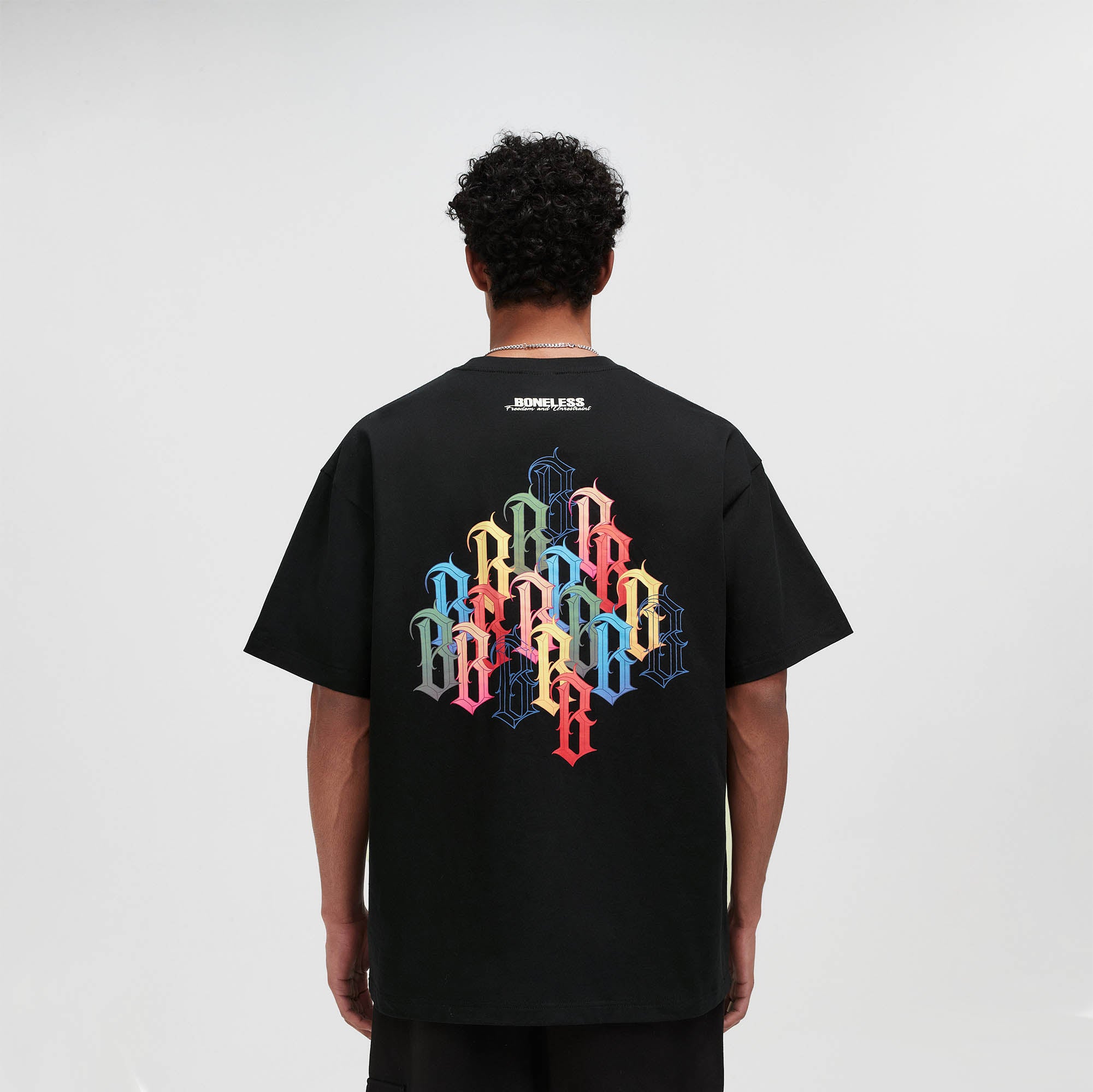 BONELESS Rainbow Collage LOGO T-Shirt