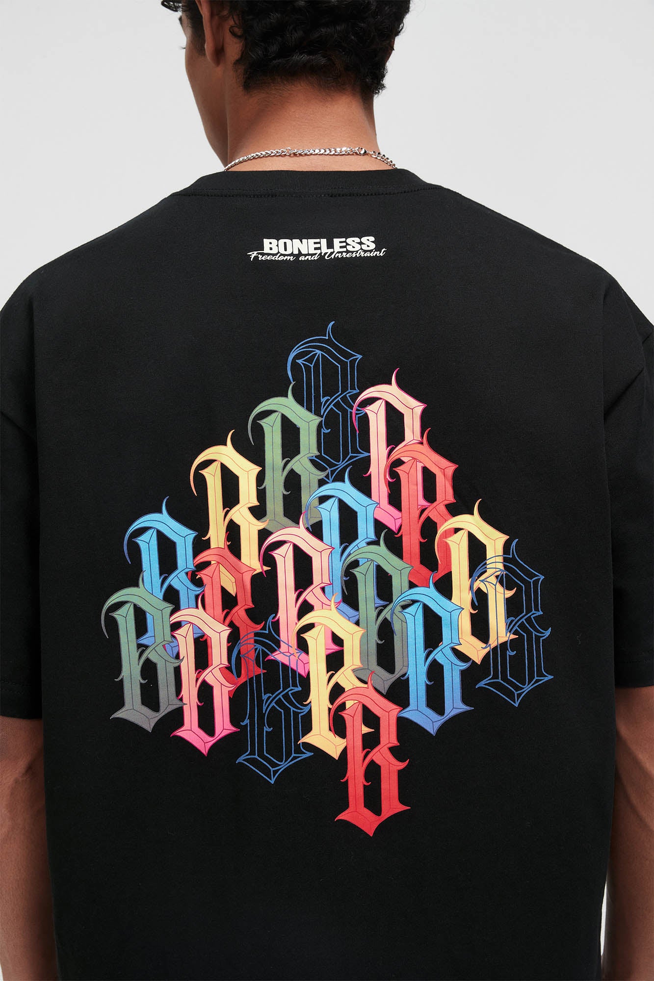 BONELESS Rainbow Collage LOGO T-Shirt