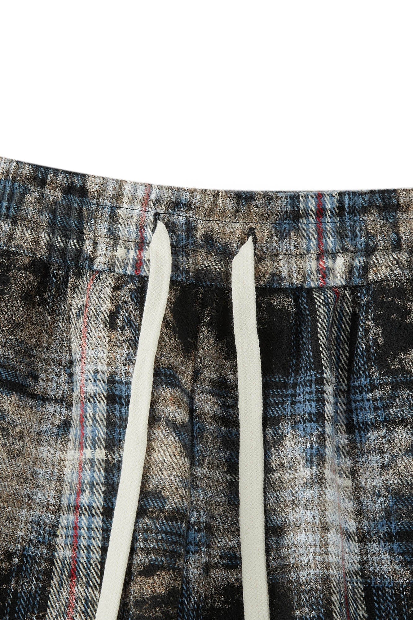 BONELESS Plaid Distressed Drawstring Shorts, premium urban and streetwear designers apparel on PROJECTISR.com, BONELESS