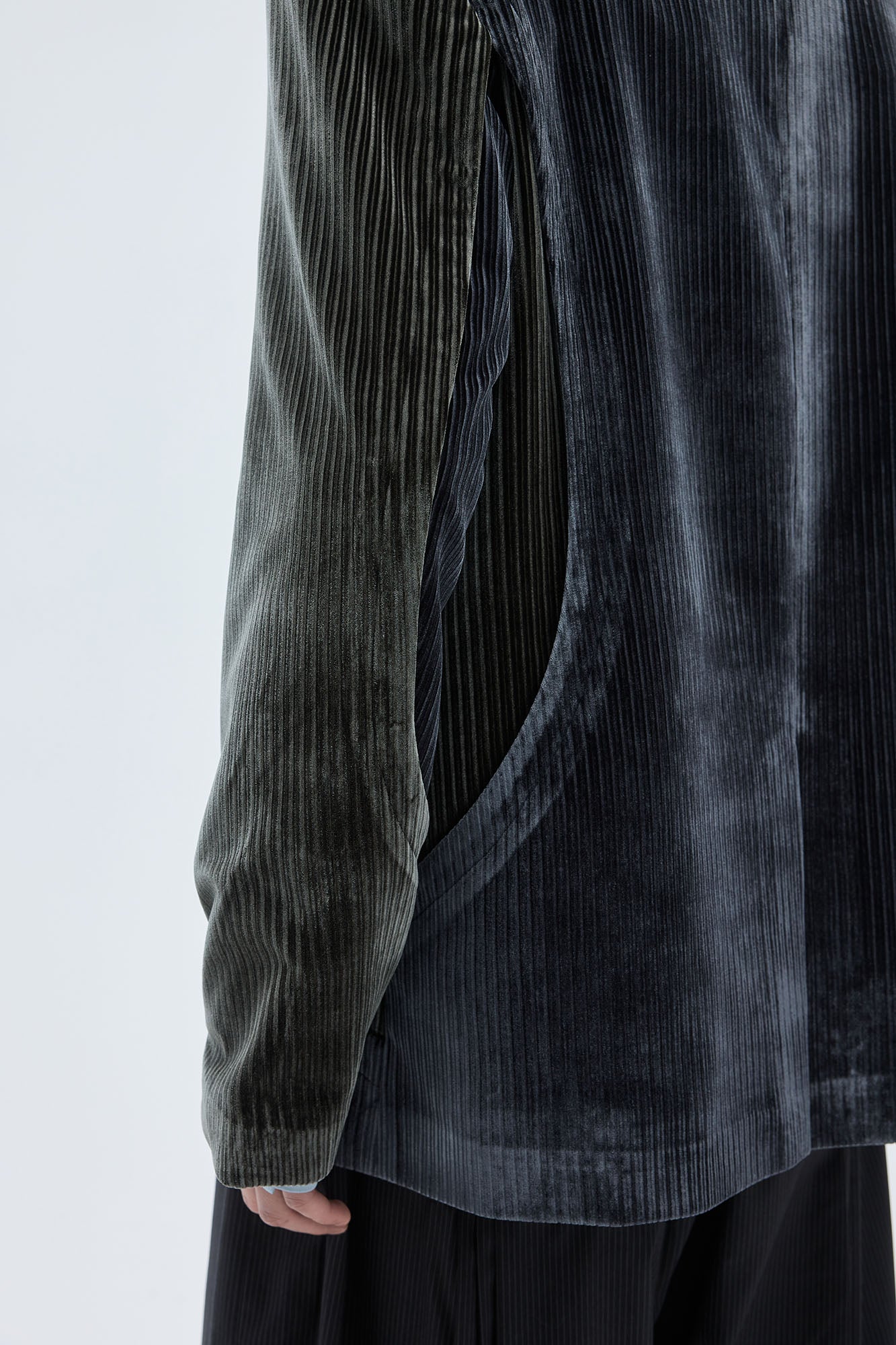 TUIMU Corduroy Contrast Panel Blazer, premium urban and streetwear designers apparel on PROJECTISR.com, TUIMU