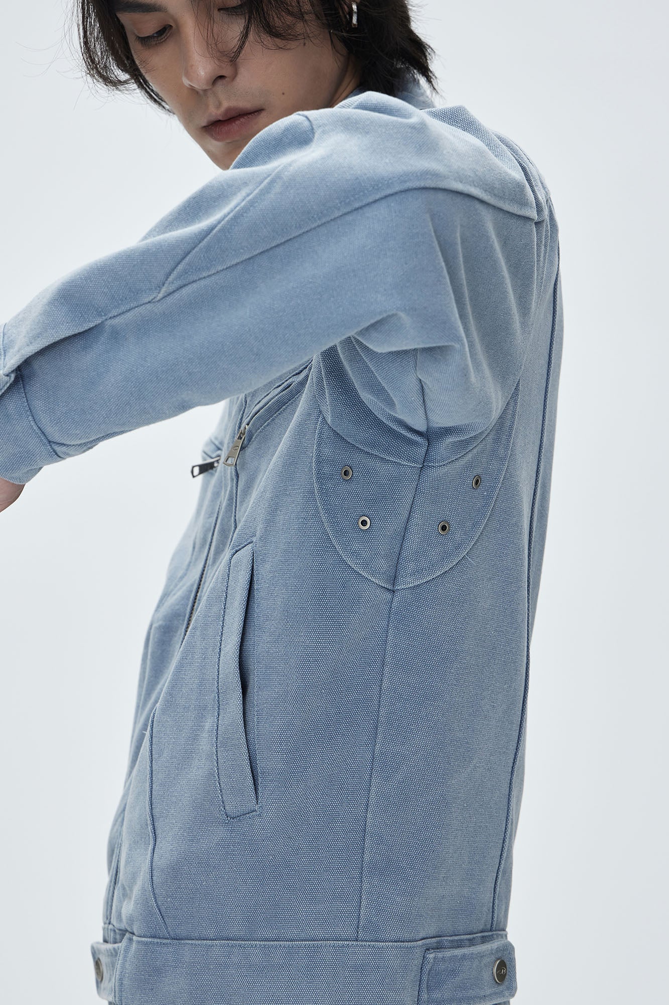 CATSSTAC Washed Curved Panel Harrington Jacket, premium urban and streetwear designers apparel on PROJECTISR.com, CATSSTAC
