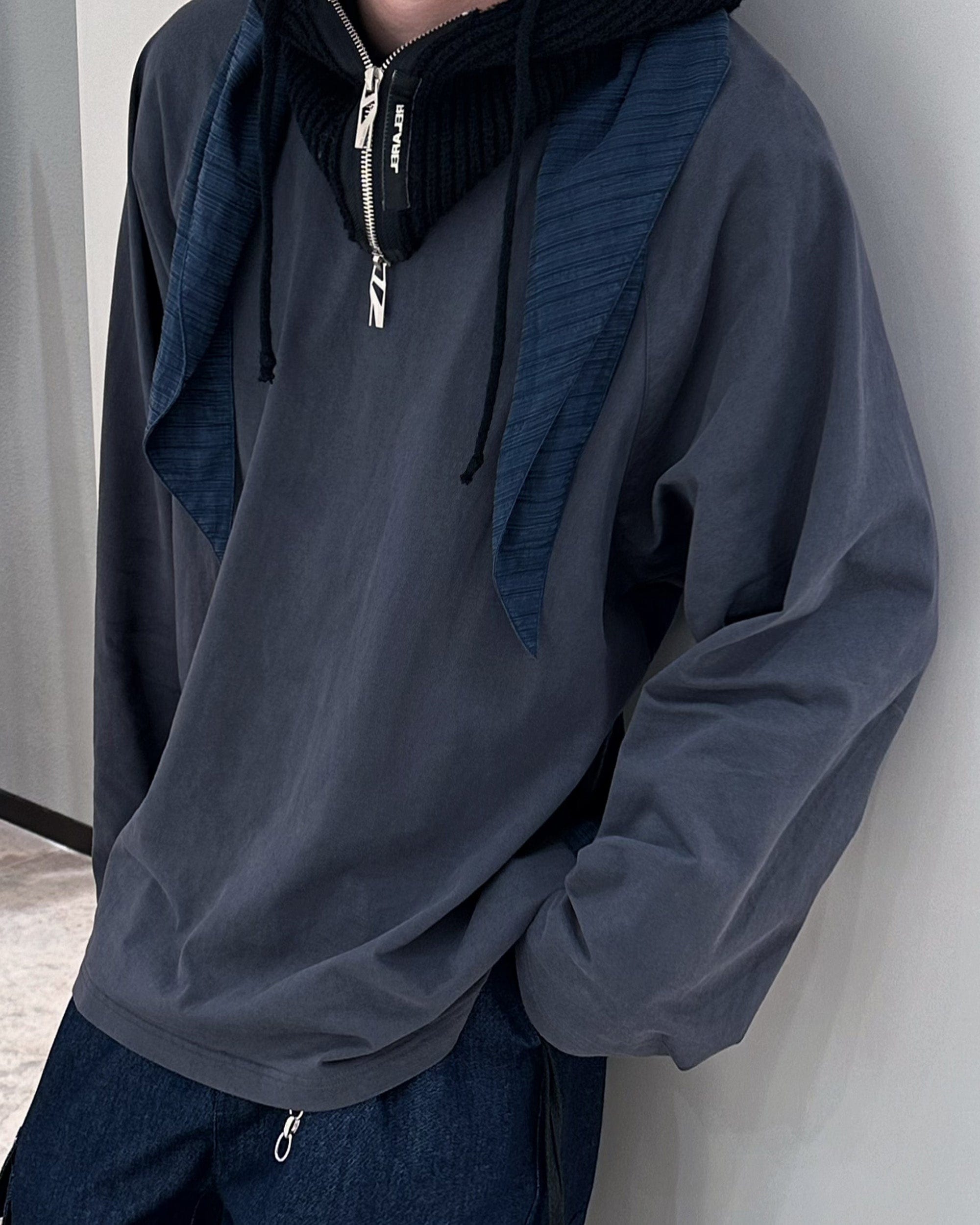 RELABEL Deconstructed Scarf Long-Sleeve Tee