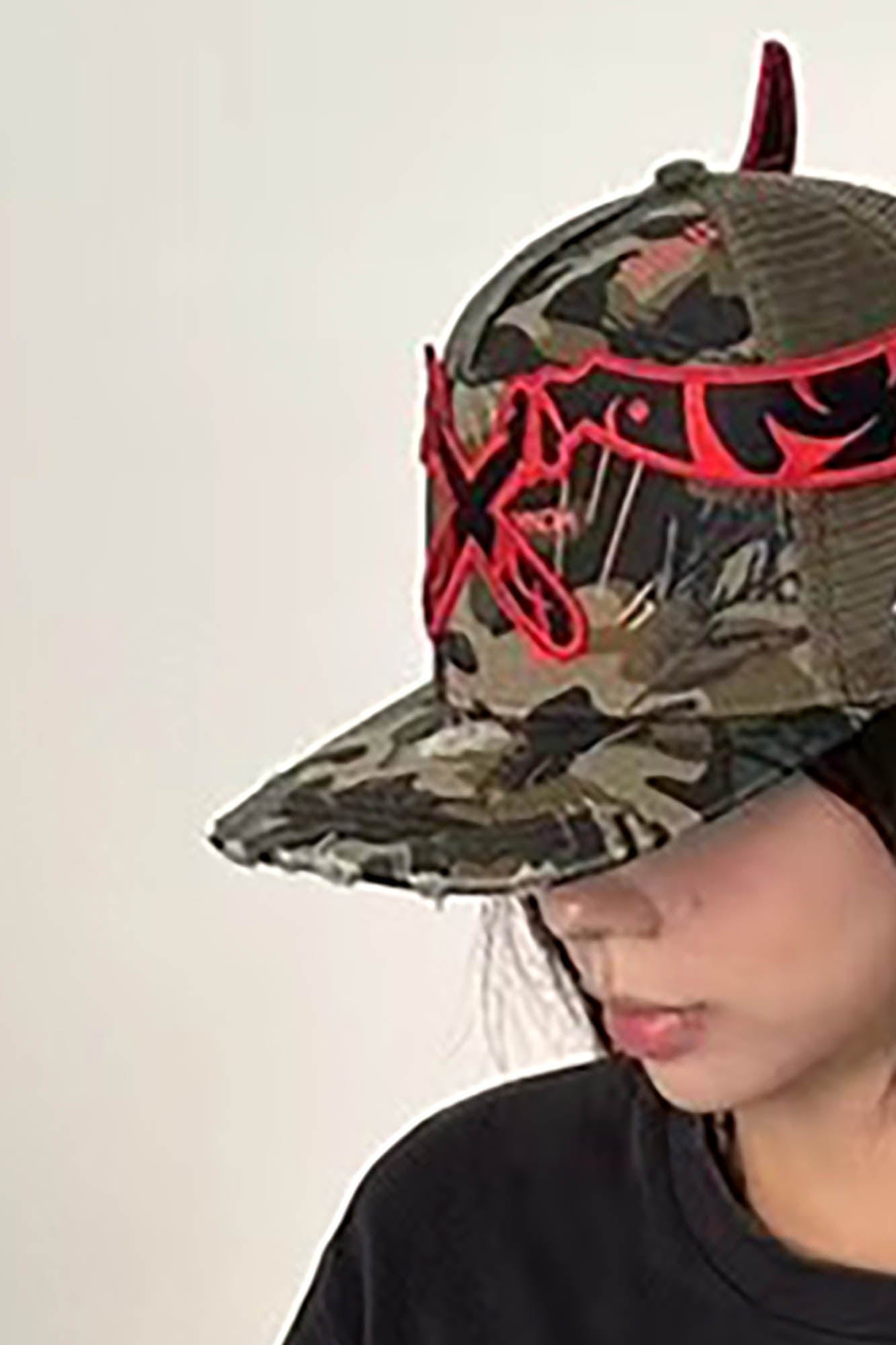 DND4DES Sickle Distressed Camo Baseball Cap