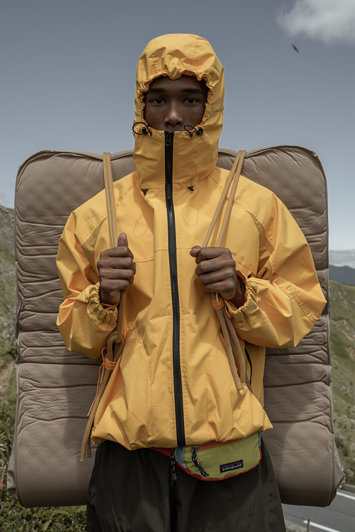 HALCYON Contrast Splash-Proof Hooded Windbreaker Jacket, premium urban and streetwear designers apparel on PROJECTISR.com, HALCYON
