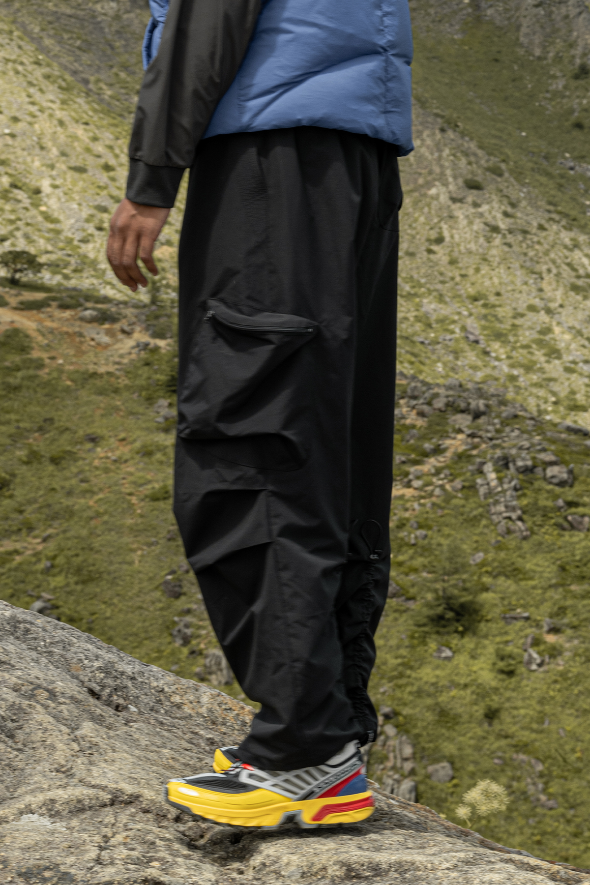 HALCYON Adjustable-Waist Utility Windproof Parachute Pants