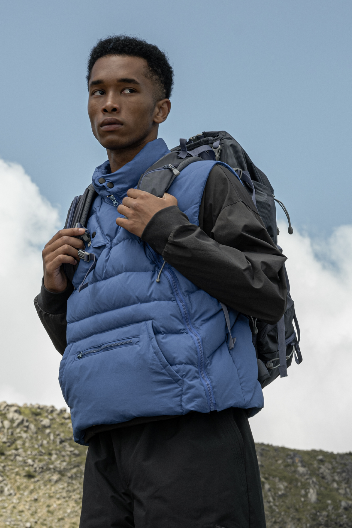 HALCYON Asymmetric Down Puffer Vest