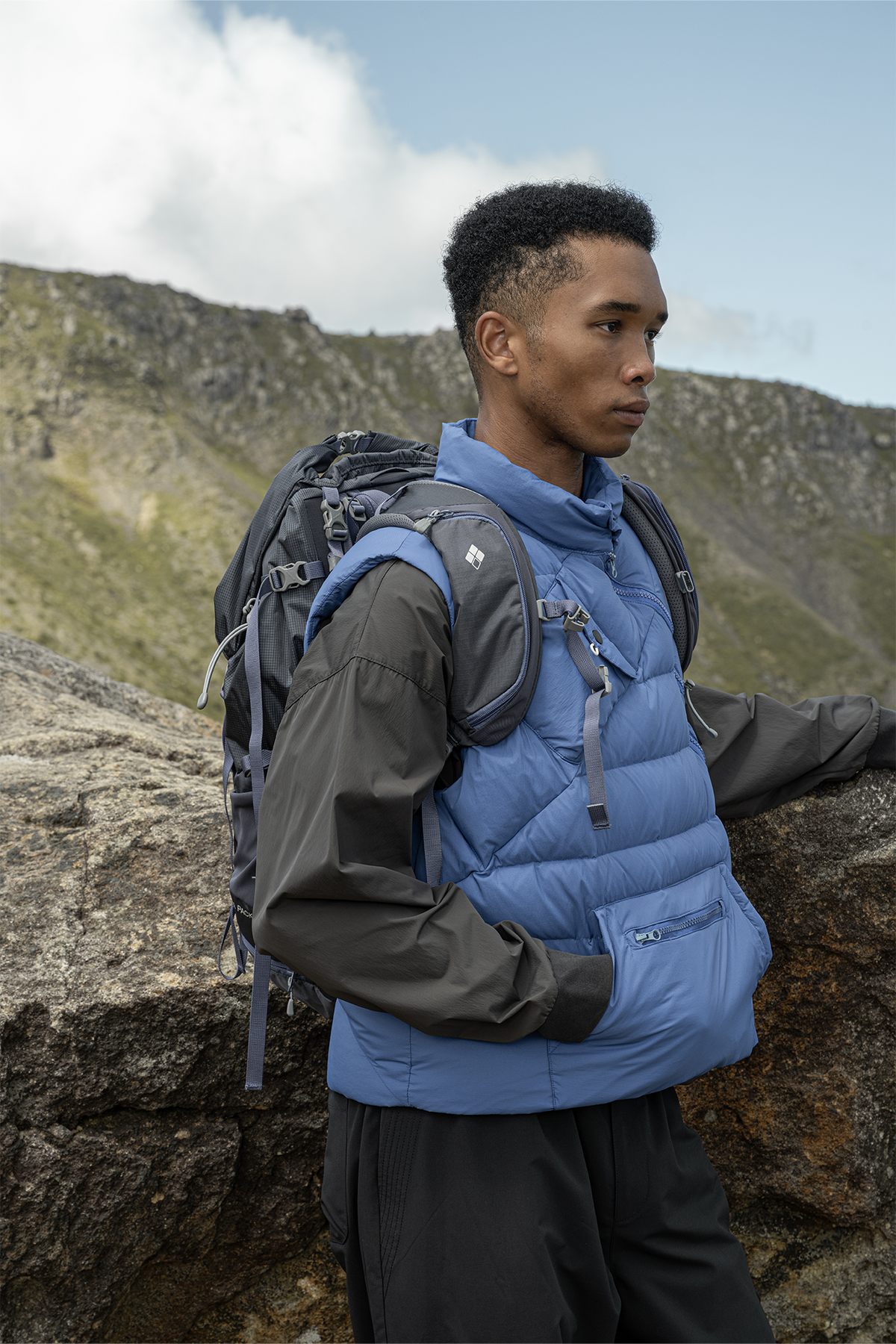 HALCYON Asymmetric Down Puffer Vest