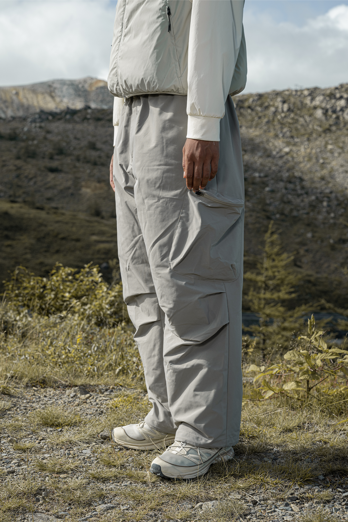 HALCYON Adjustable-Waist Utility Windproof Parachute Pants