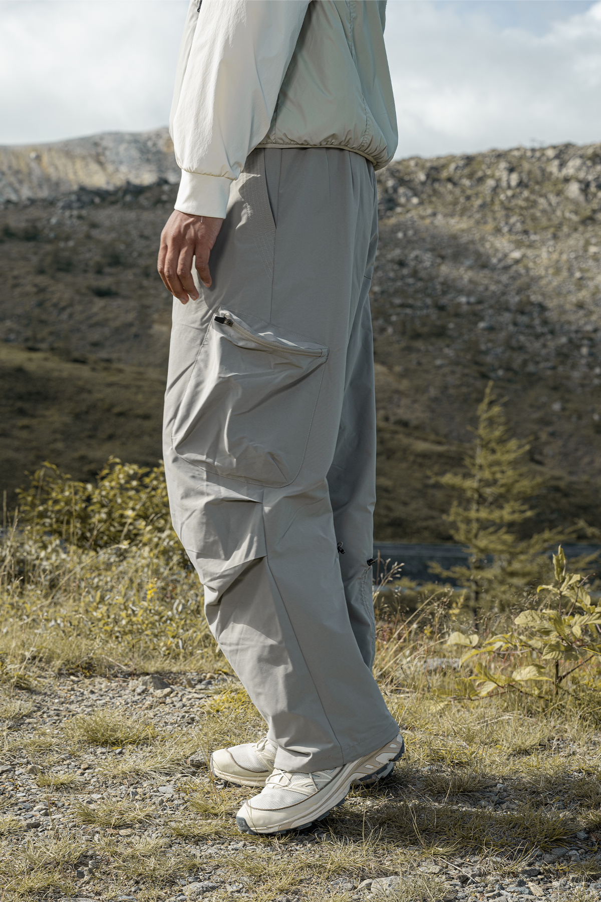 HALCYON Adjustable-Waist Utility Windproof Parachute Pants