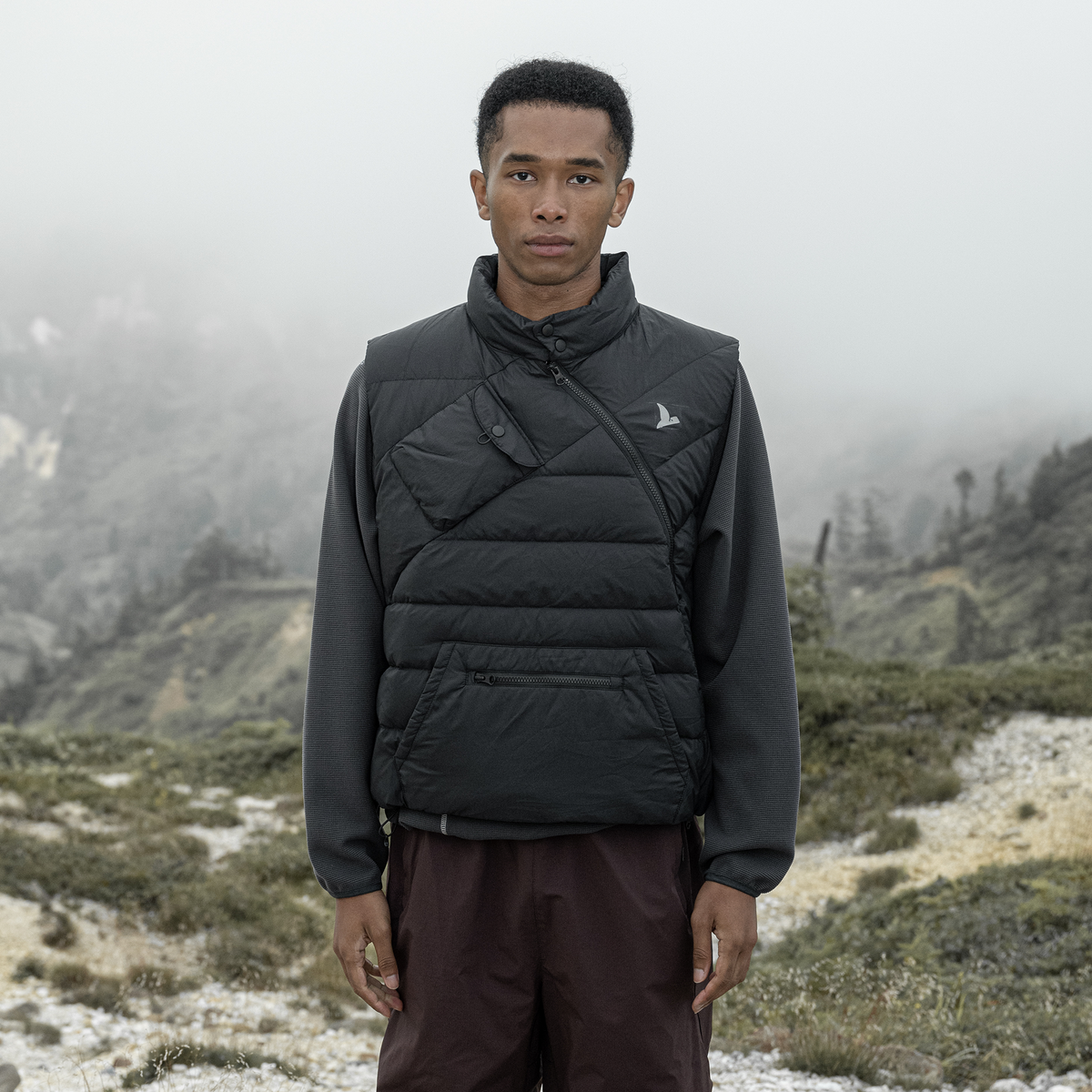 HALCYON Asymmetric Down Puffer Vest