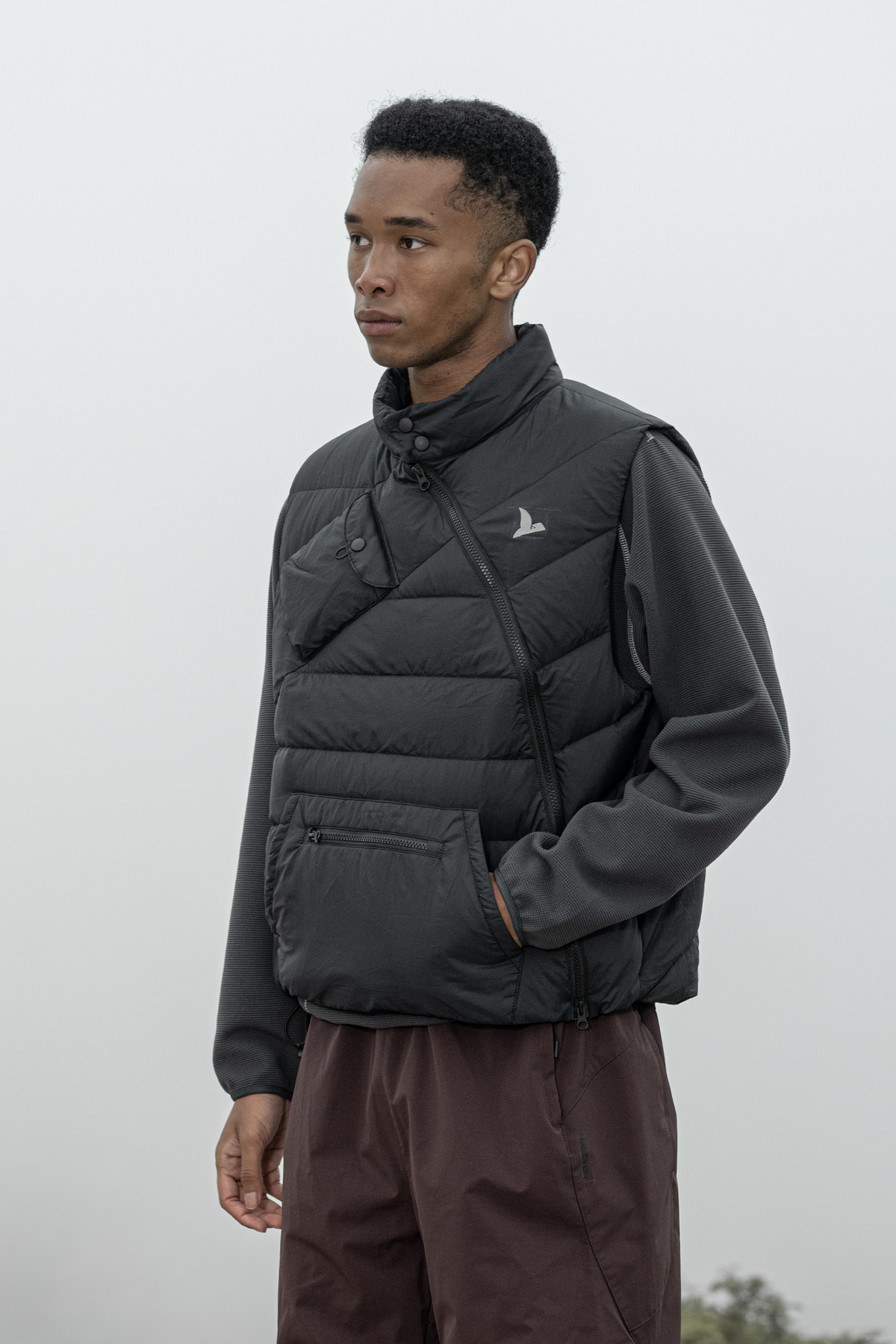 HALCYON Asymmetric Down Puffer Vest