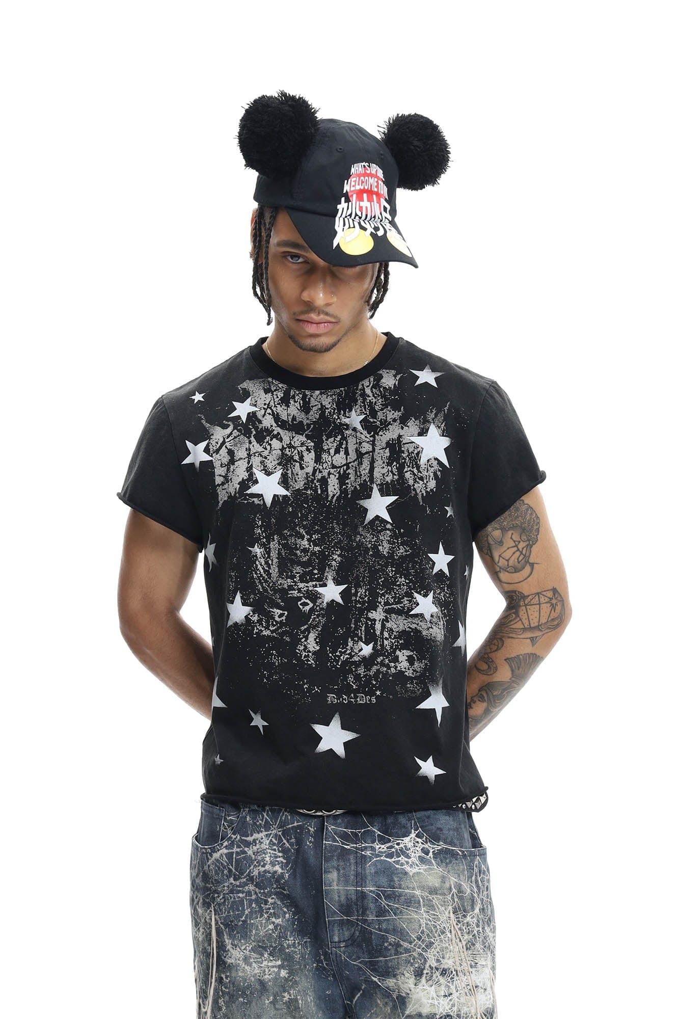 DND4DES Distressed Punk Star T-Shirt - Main Image