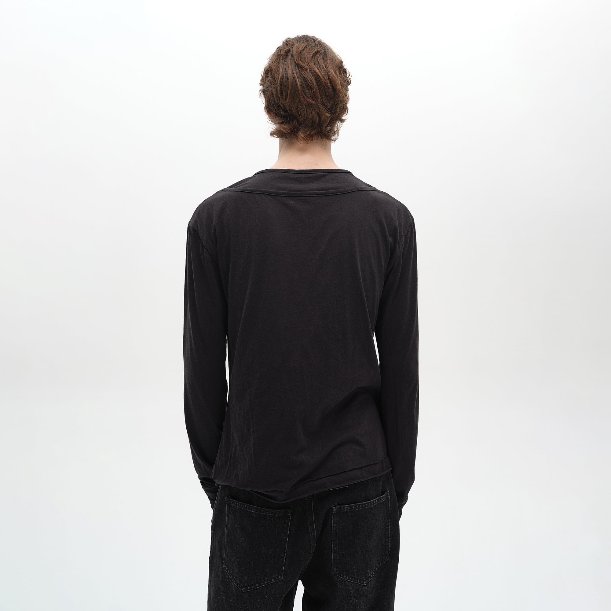 SADSOUP Layered Henley Graphic Long-Sleeve Tee