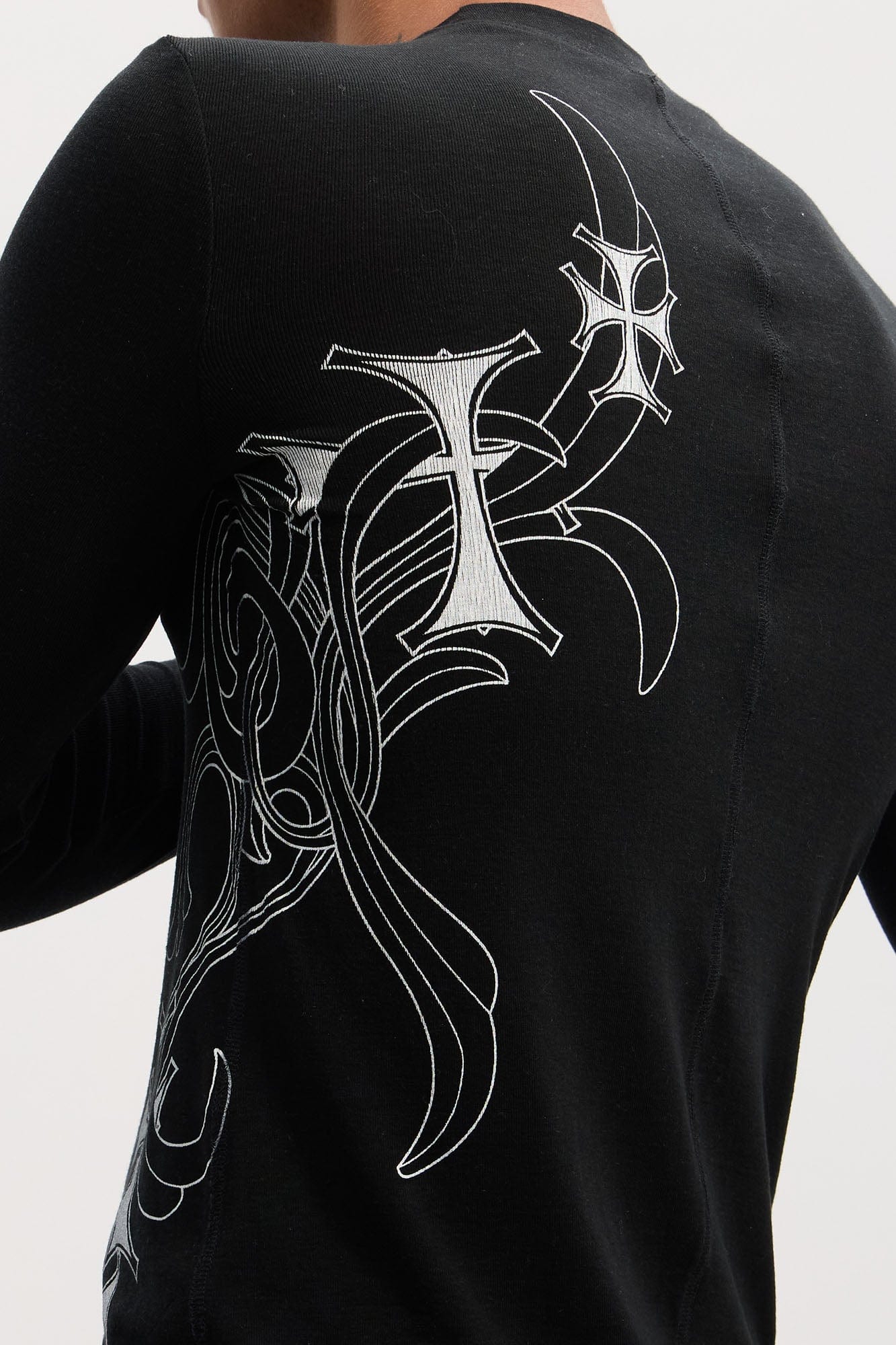 DND4DES Cross Vine Slim Long-Sleeve Tee, premium urban and streetwear designers apparel on PROJECTISR.com, DND4DES