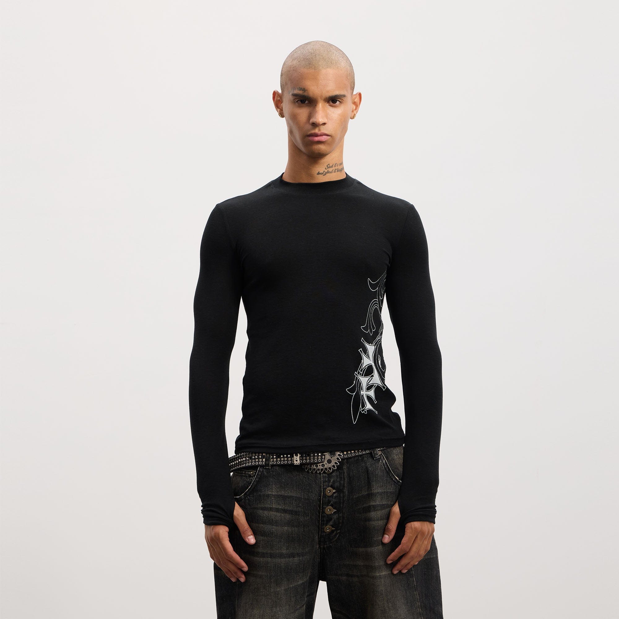 DND4DES Cross Vine Slim Long-Sleeve Tee, premium urban and streetwear designers apparel on PROJECTISR.com, DND4DES