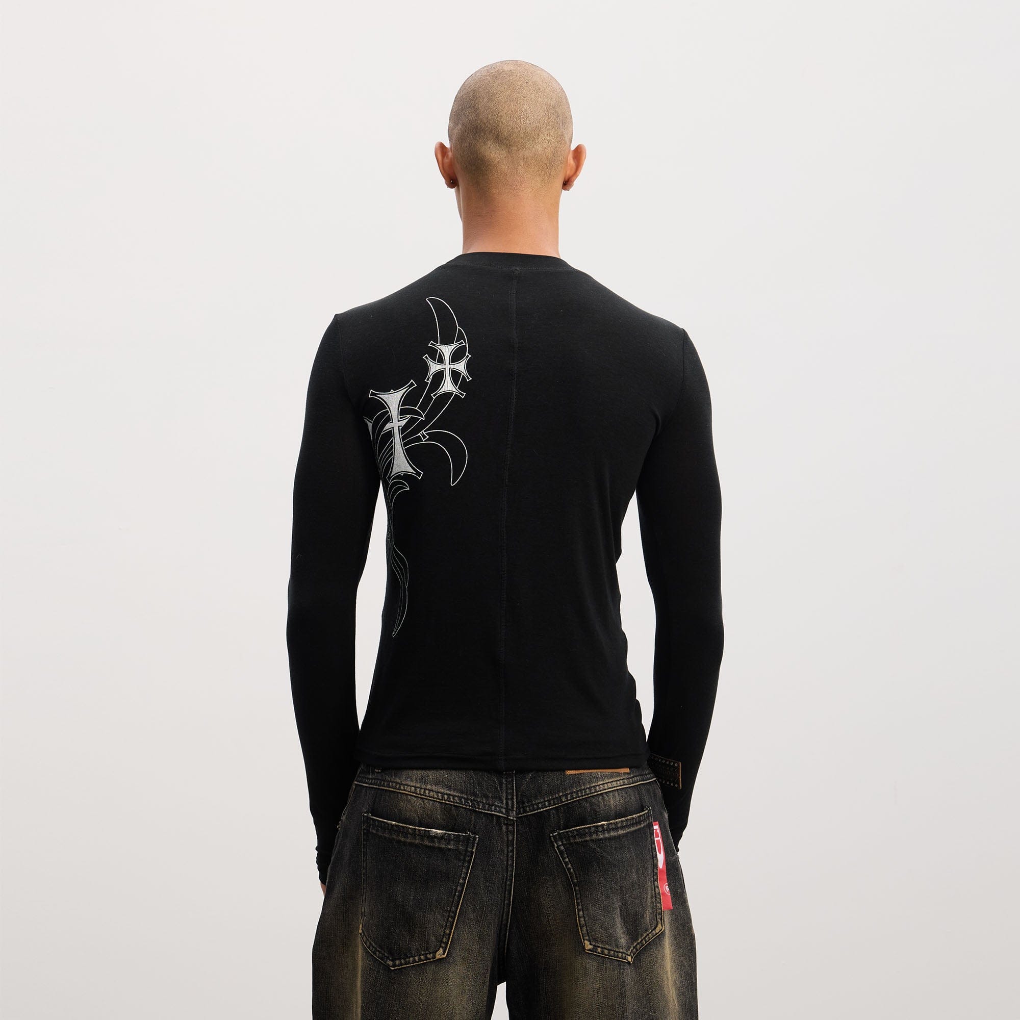 DND4DES Cross Vine Slim Long-Sleeve Tee, premium urban and streetwear designers apparel on PROJECTISR.com, DND4DES