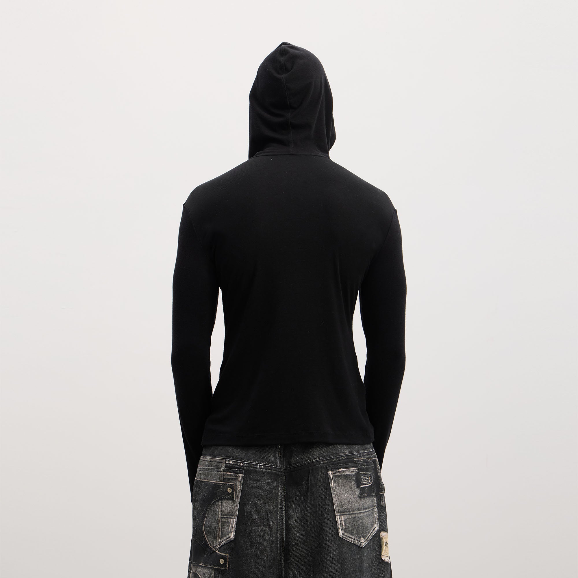 DND4DES Gothic Graphic Slim Zip-Up Hoodie