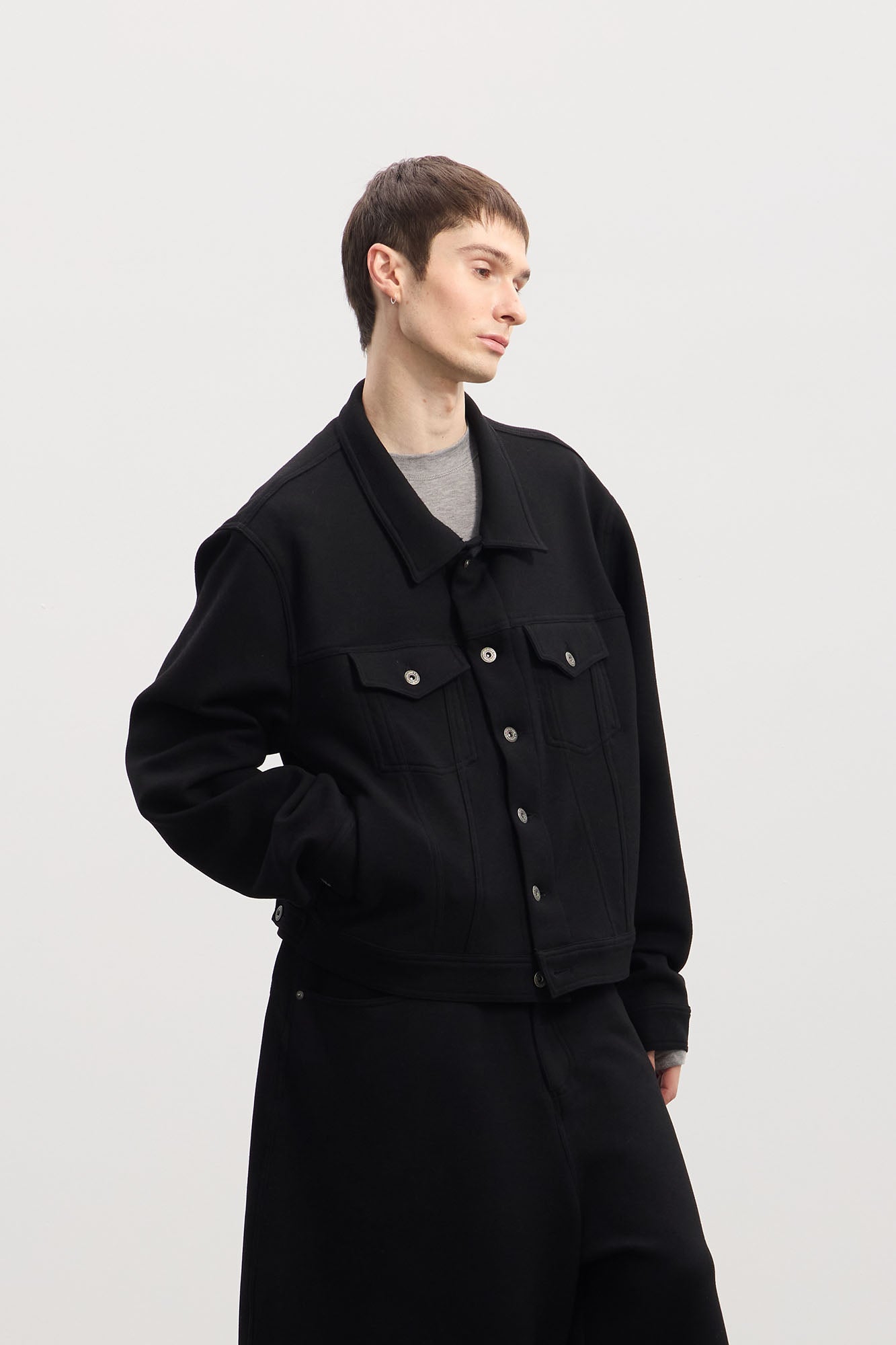 DND4DES Wool-Blend Button-Up Utility Jacket, premium urban and streetwear designers apparel on PROJECTISR.com, DND4DES