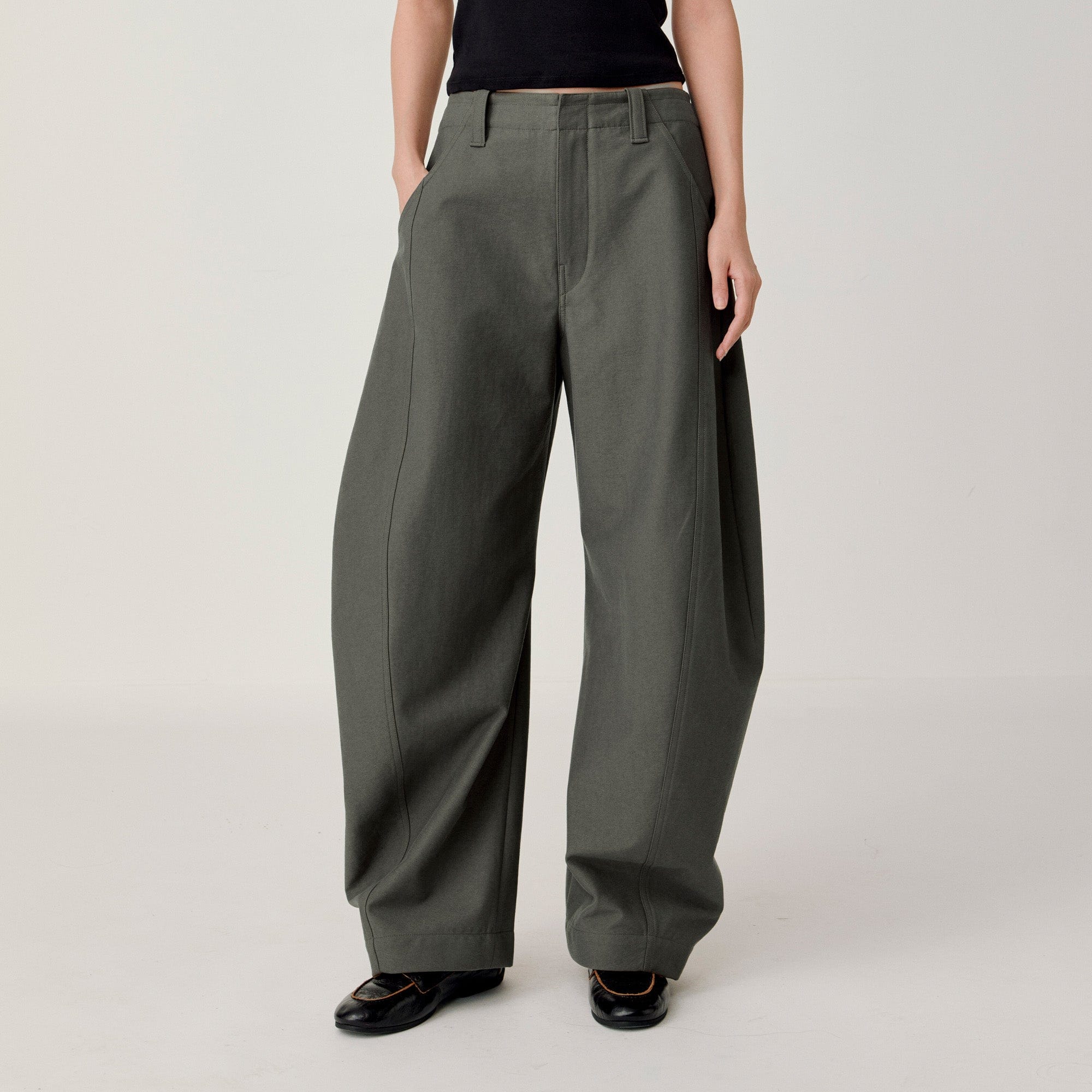 OPICLOTH Retro Curved-Cut Tailored Pants, premium urban and streetwear designers apparel on PROJECTISR.com, OPICLOTH