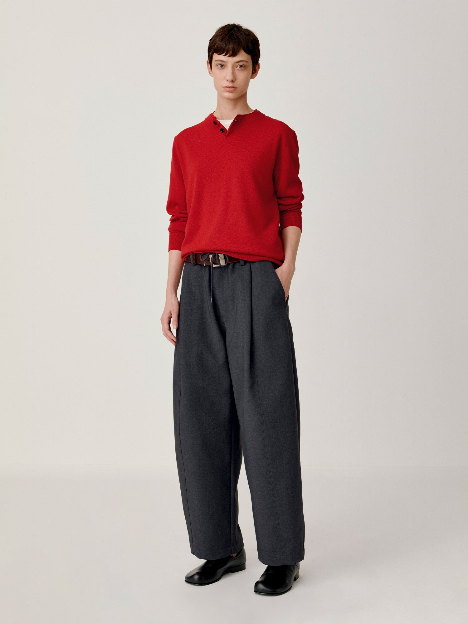 OPICLOTH Essential Layered Collar Sweater