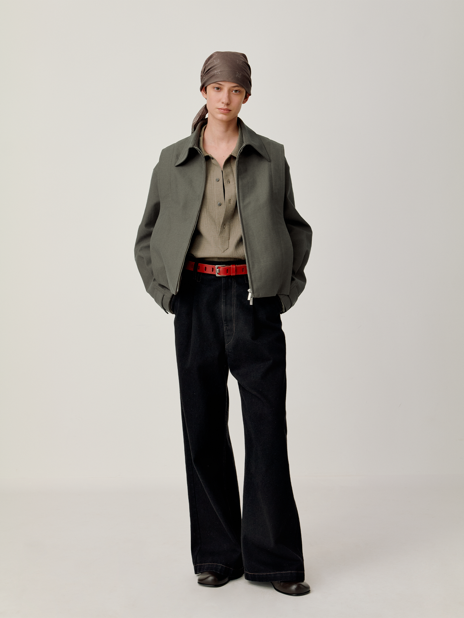 OPICLOTH Essential Structured Layered Double-Zip Jacket