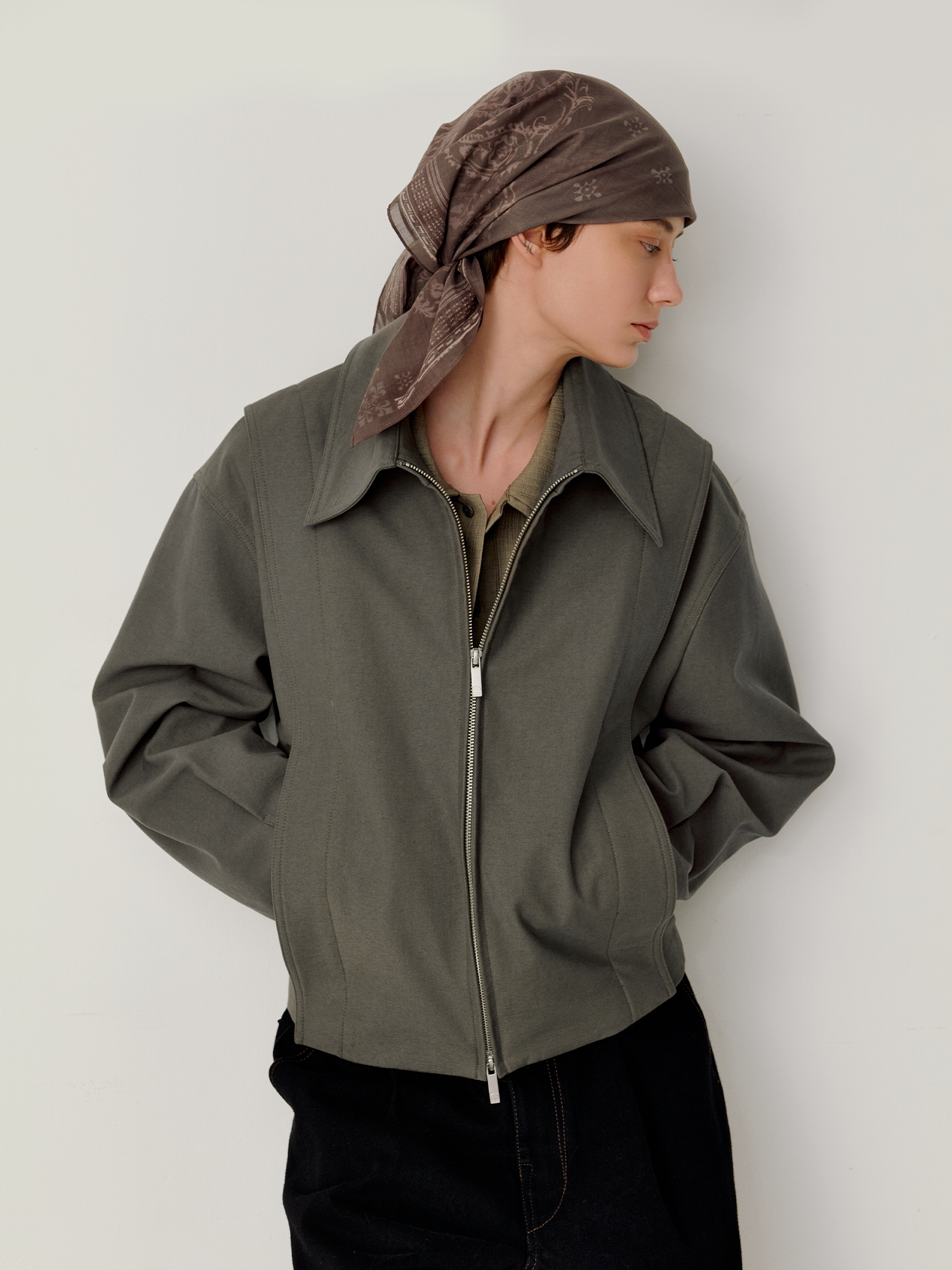 OPICLOTH Essential Structured Layered Double-Zip Jacket