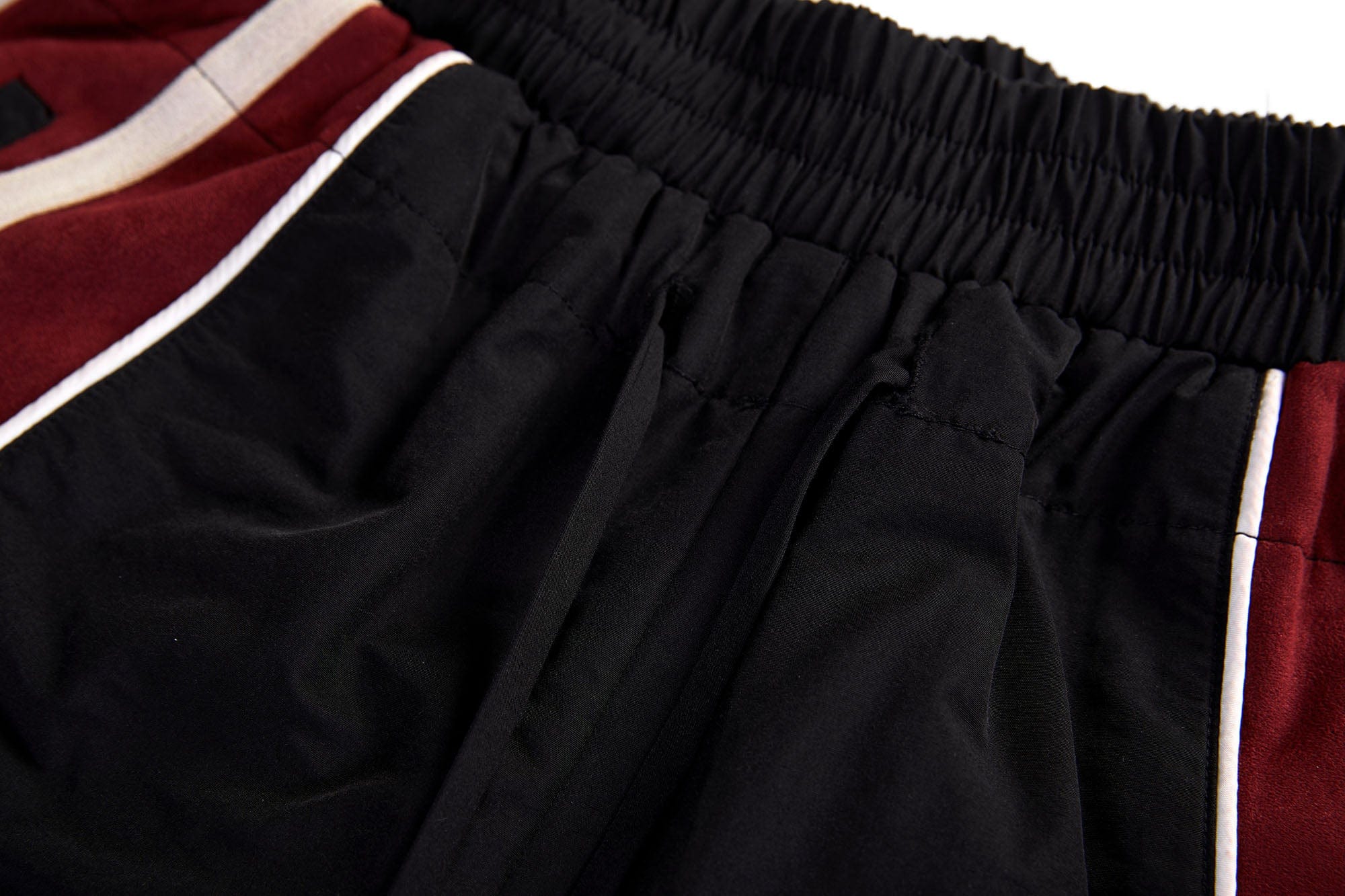 ERROR CODE ROBOT Diagonal Stripe Suede Track Pants, premium urban and streetwear designers apparel on PROJECTISR.com, ERROR CODE ROBOT