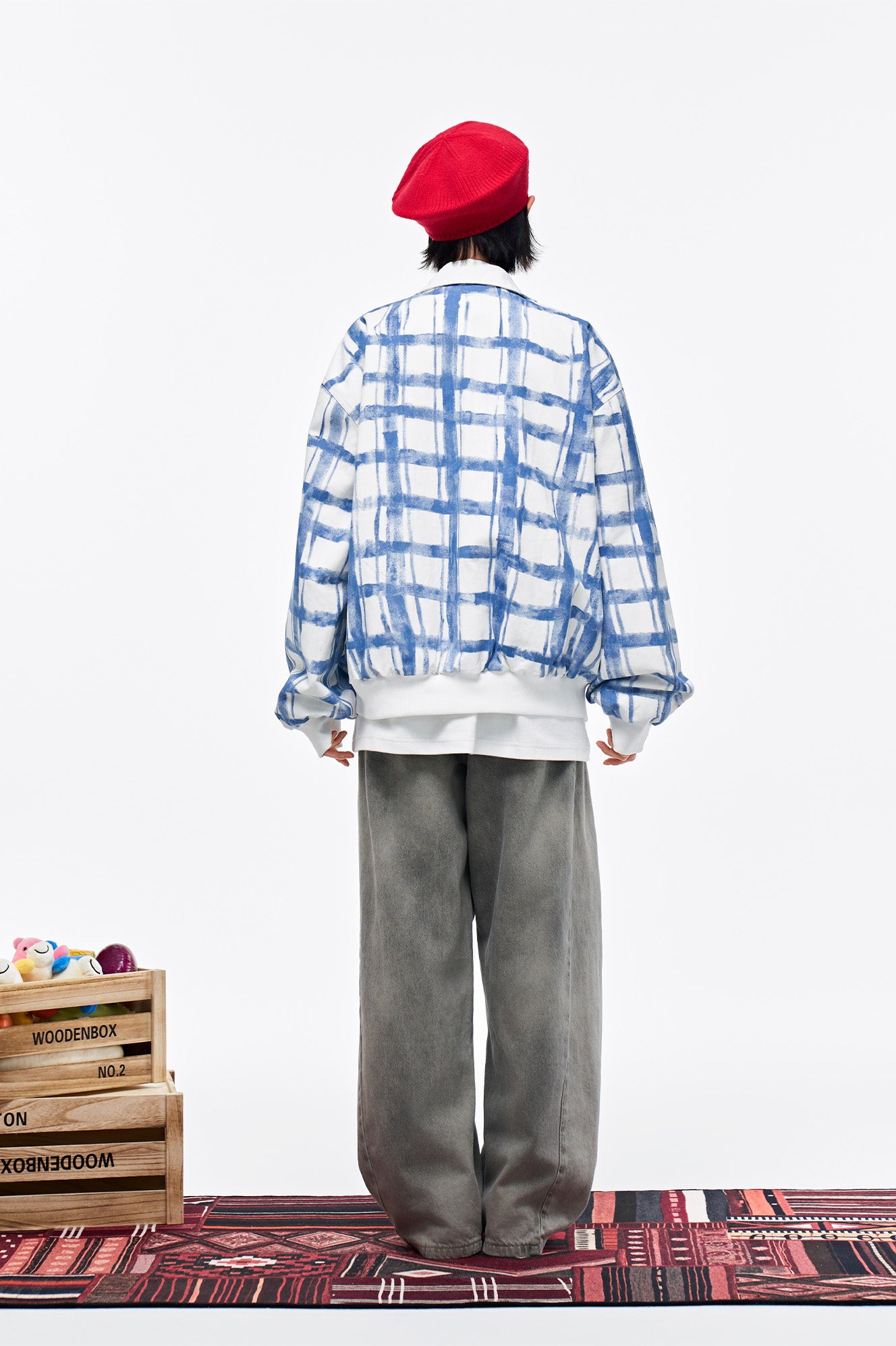 OVERLAPS Washed Drawstring Wide-Leg Jeans, premium urban and streetwear designers apparel on PROJECTISR.com, OVERLAPS